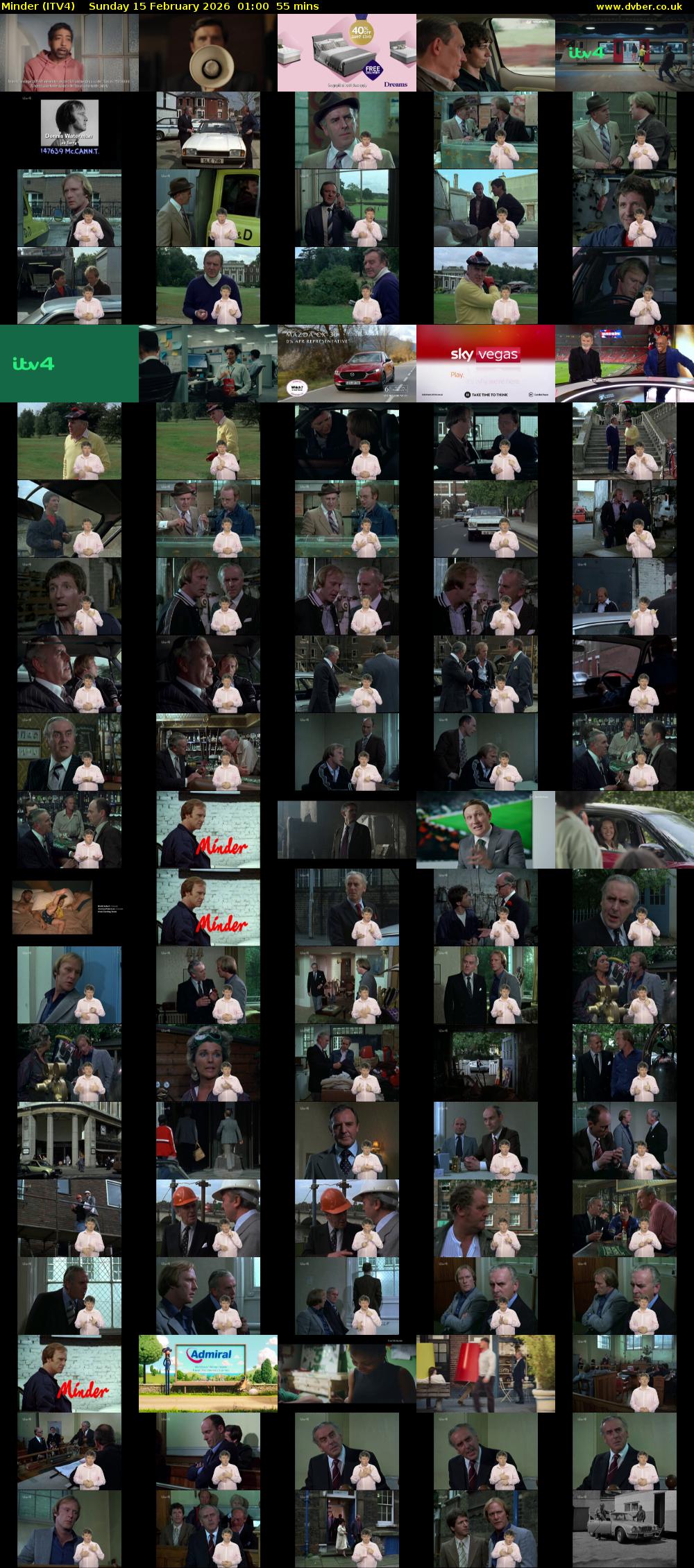 Minder (ITV4) Sunday 15 February 2026 01:00 - 01:55