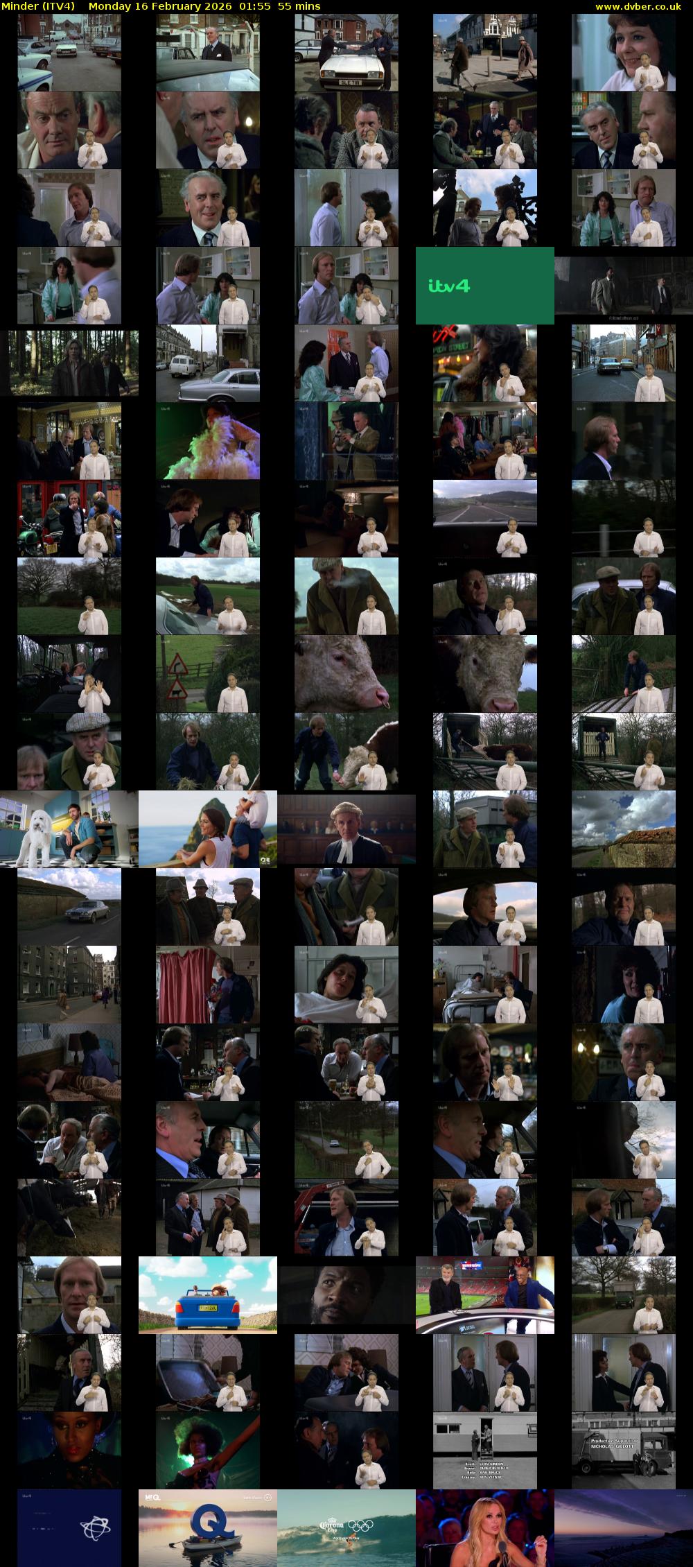 Minder (ITV4) Monday 16 February 2026 01:55 - 02:50