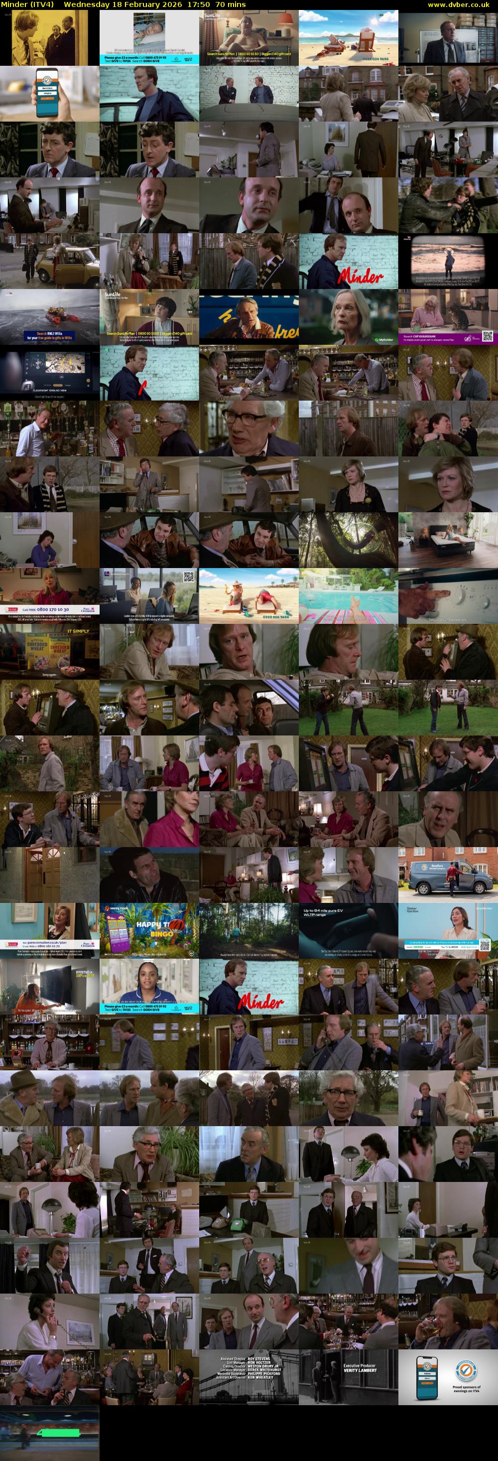Minder (ITV4) Wednesday 18 February 2026 17:50 - 19:00