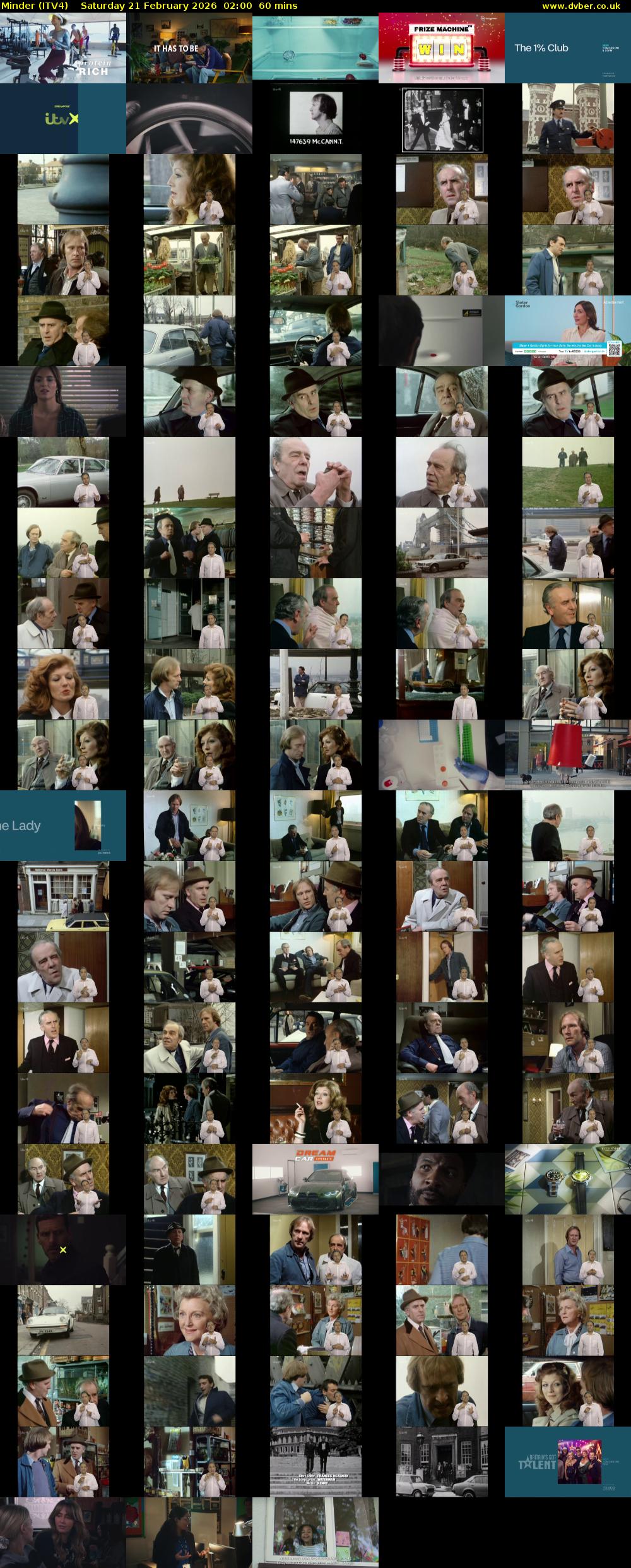 Minder (ITV4) Saturday 21 February 2026 02:00 - 03:00