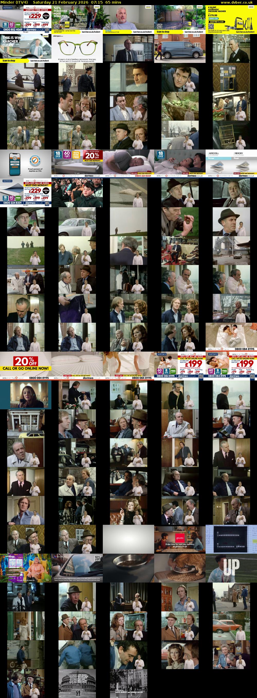 Minder (ITV4) Saturday 21 February 2026 07:15 - 08:20