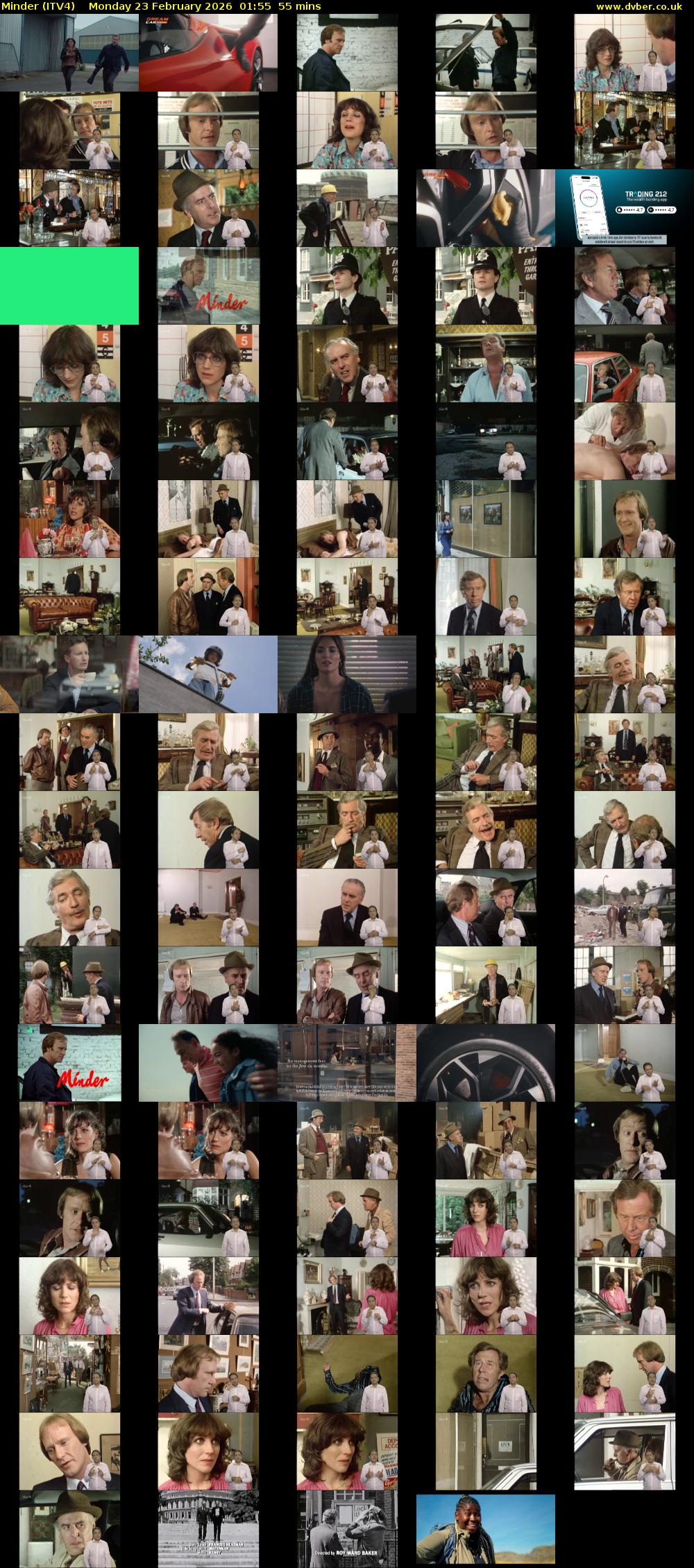 Minder (ITV4) Monday 23 February 2026 01:55 - 02:50