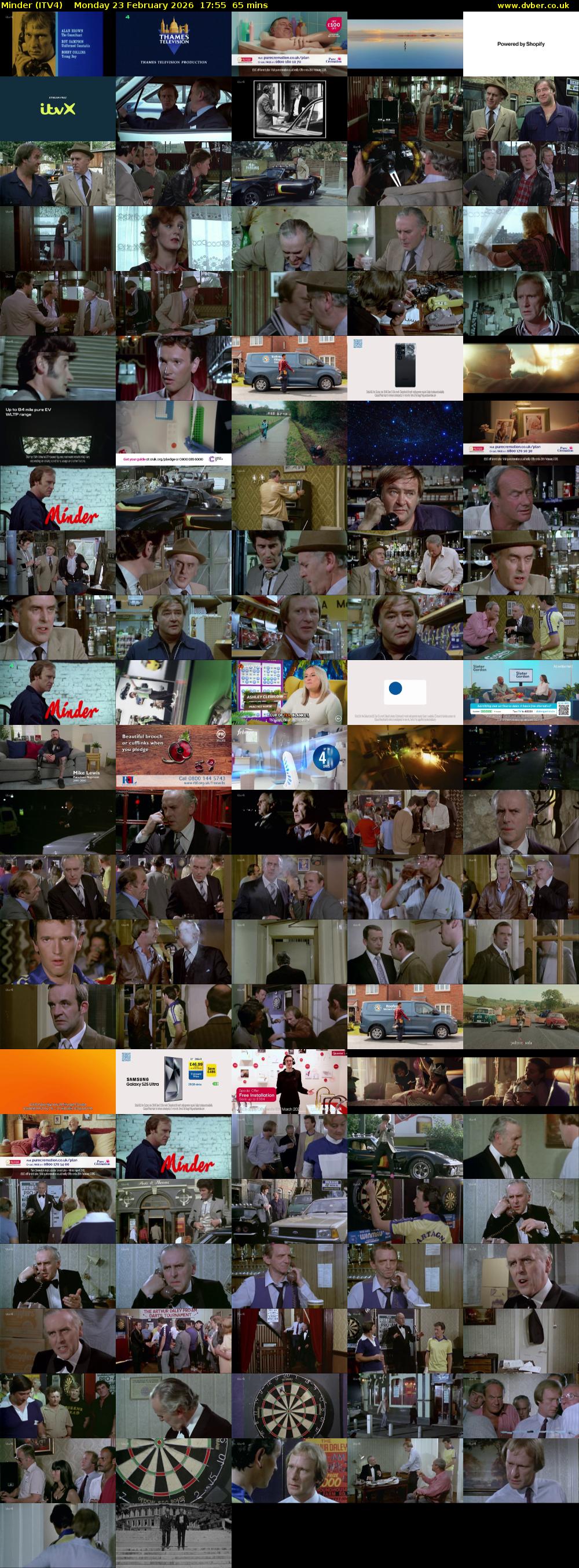 Minder (ITV4) Monday 23 February 2026 17:55 - 19:00