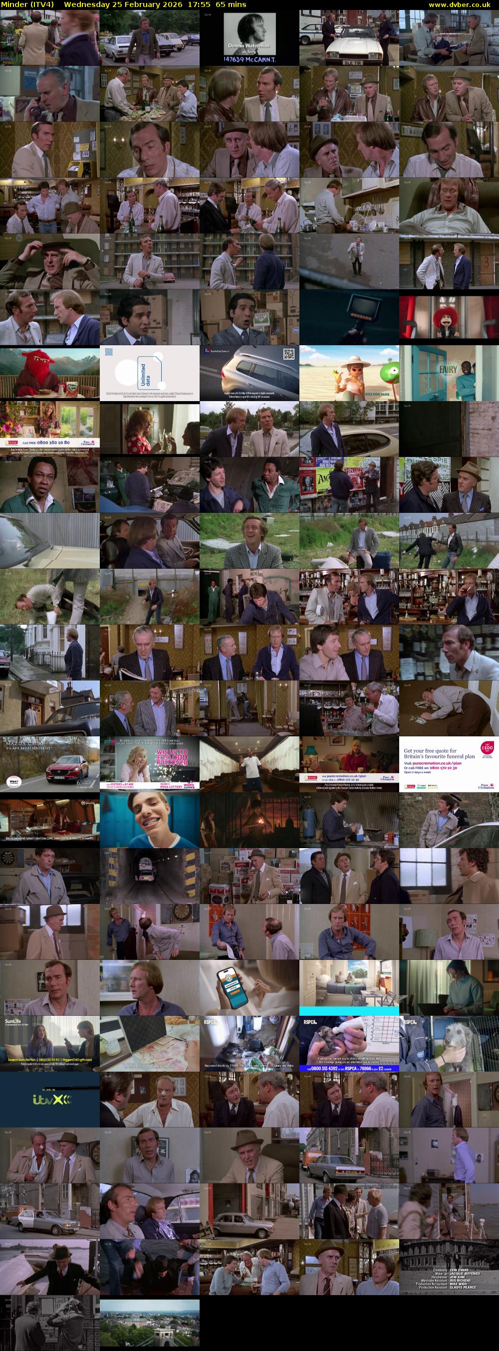 Minder (ITV4) Wednesday 25 February 2026 17:55 - 19:00
