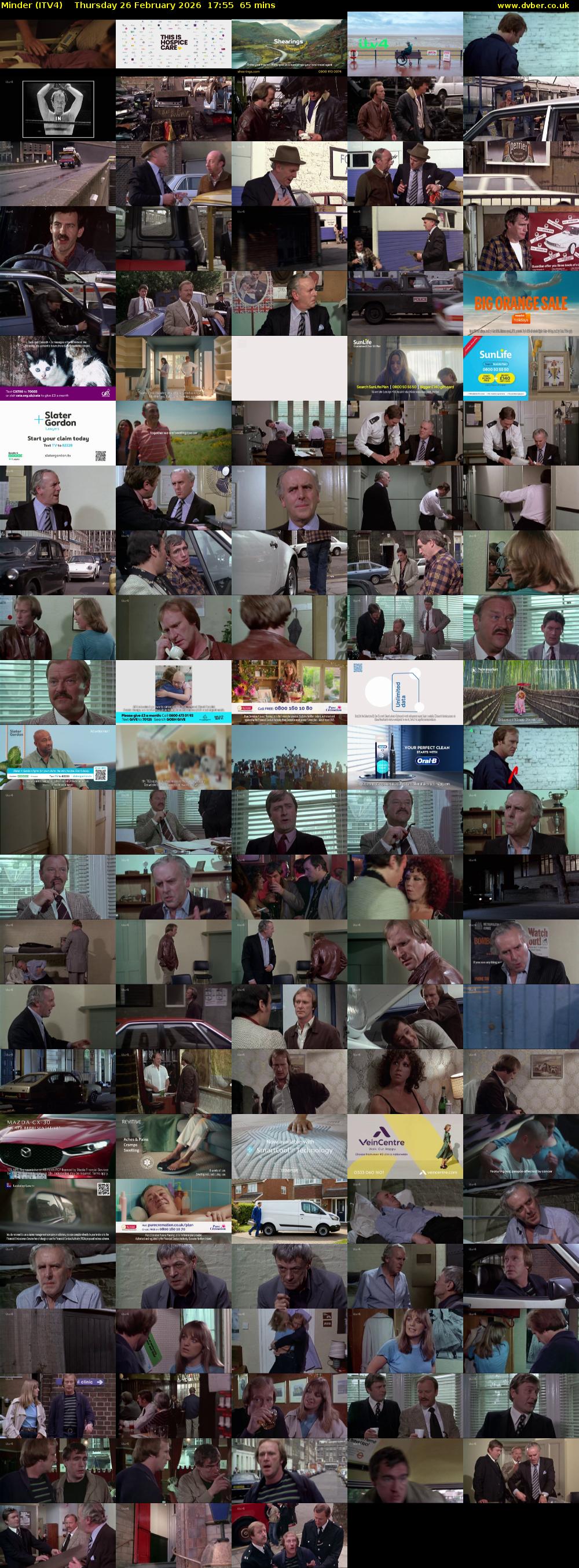 Minder (ITV4) Thursday 26 February 2026 17:55 - 19:00