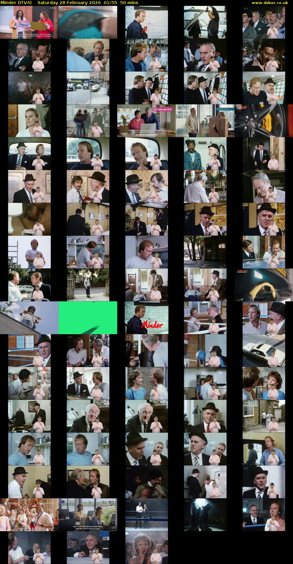 Minder (ITV4) Saturday 28 February 2026 01:55 - 02:45