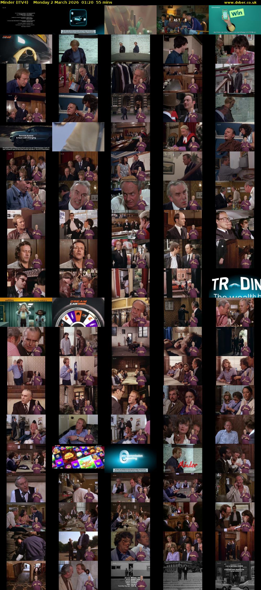 Minder (ITV4) Monday 2 March 2026 01:20 - 02:15