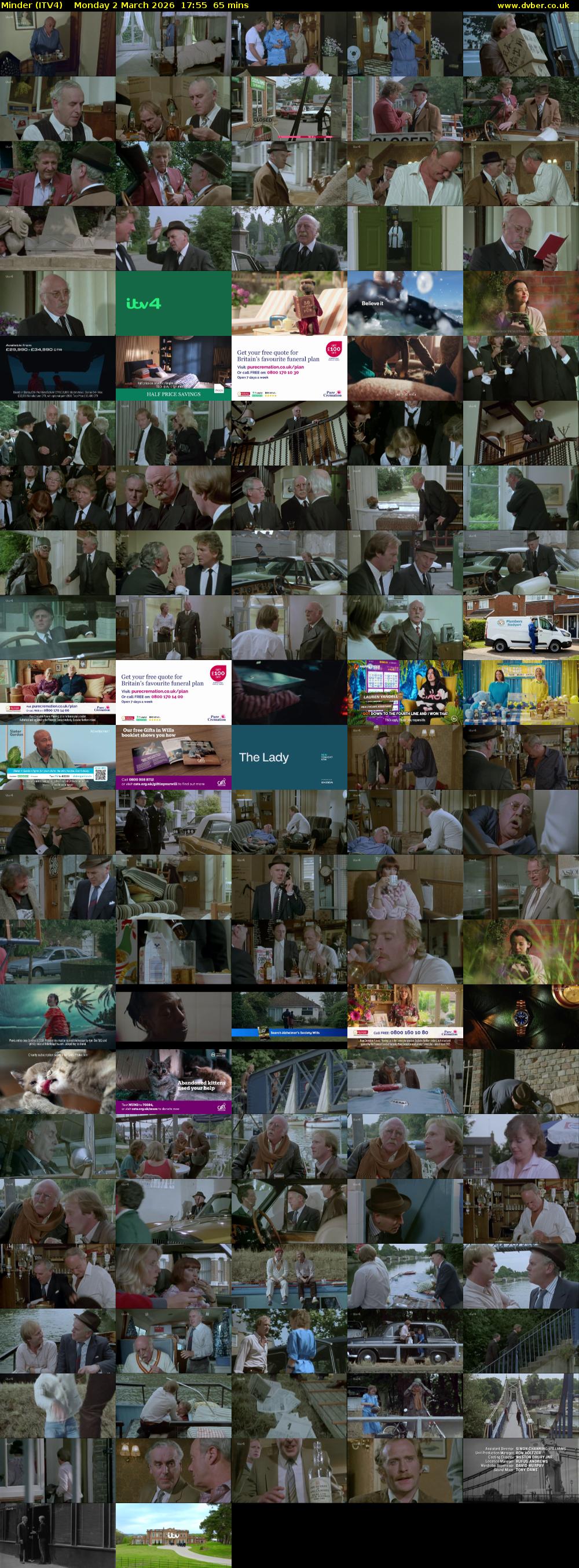 Minder (ITV4) Monday 2 March 2026 17:55 - 19:00