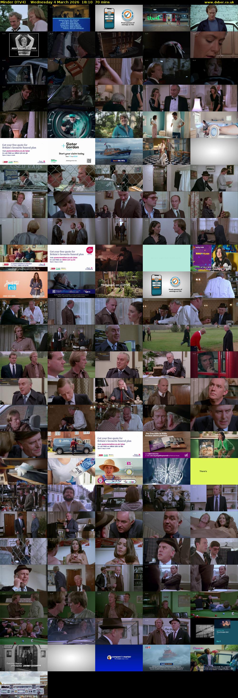 Minder (ITV4) Wednesday 4 March 2026 18:10 - 19:20