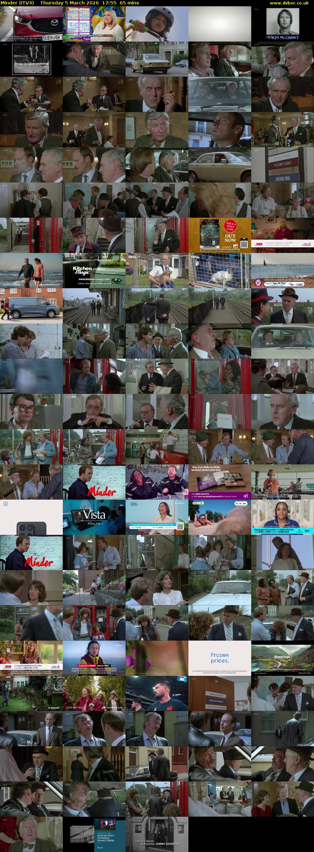 Minder (ITV4) Thursday 5 March 2026 17:55 - 19:00
