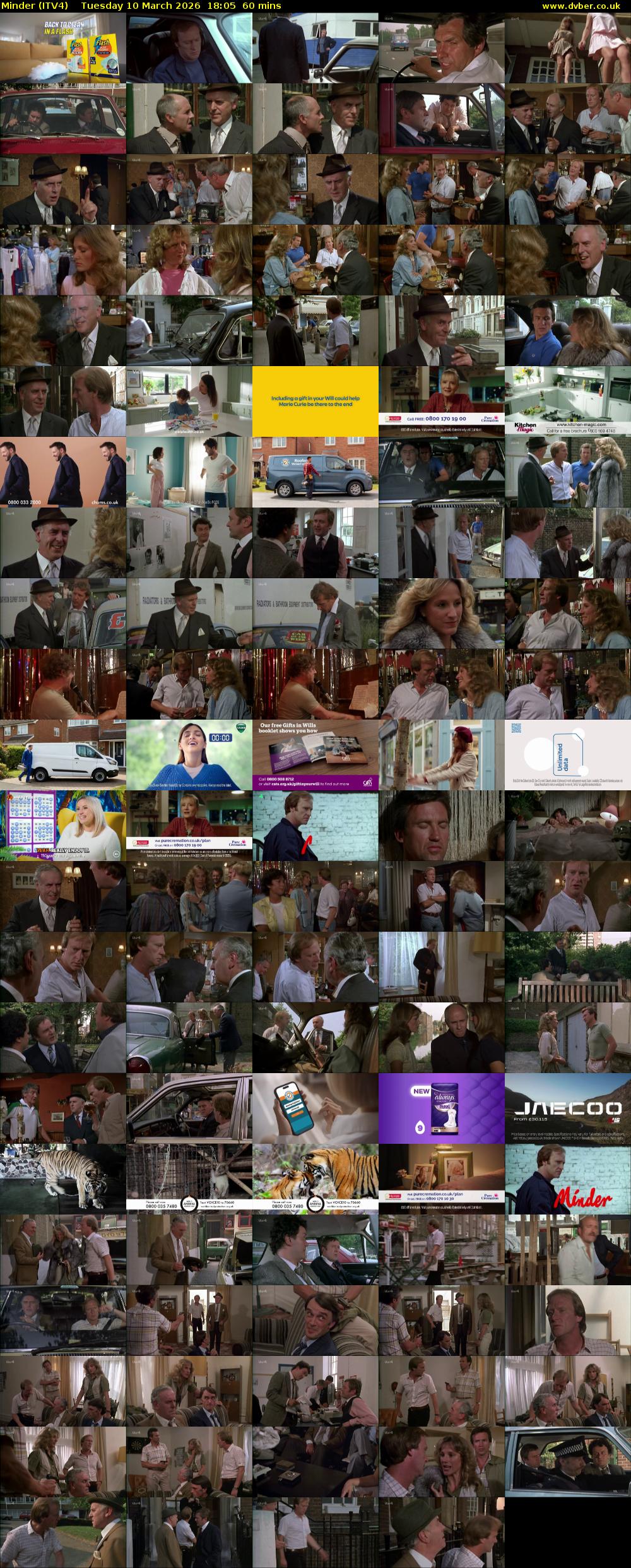 Minder (ITV4) Tuesday 10 March 2026 18:05 - 19:05