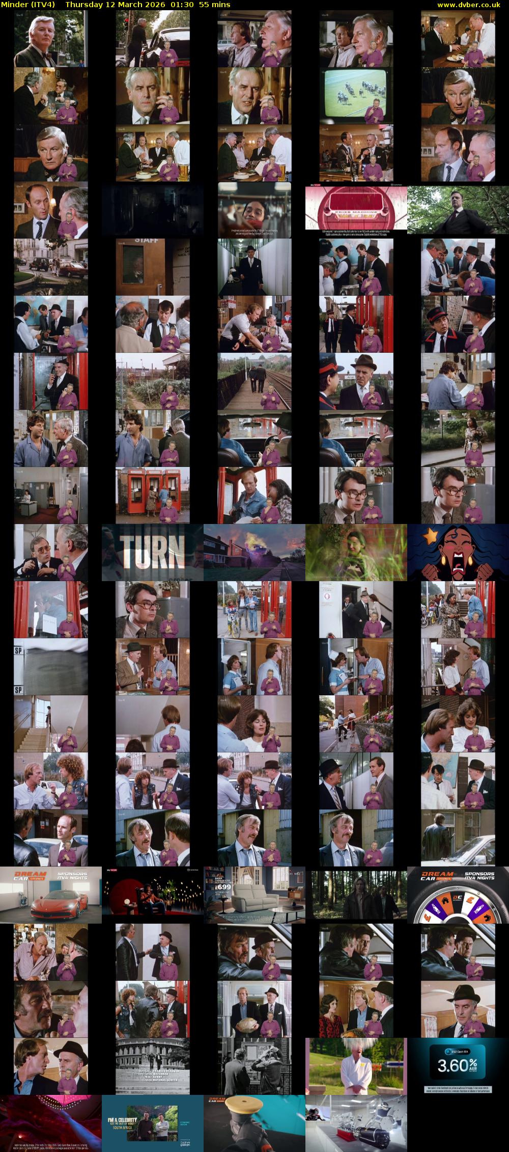 Minder (ITV4) Thursday 12 March 2026 01:30 - 02:25