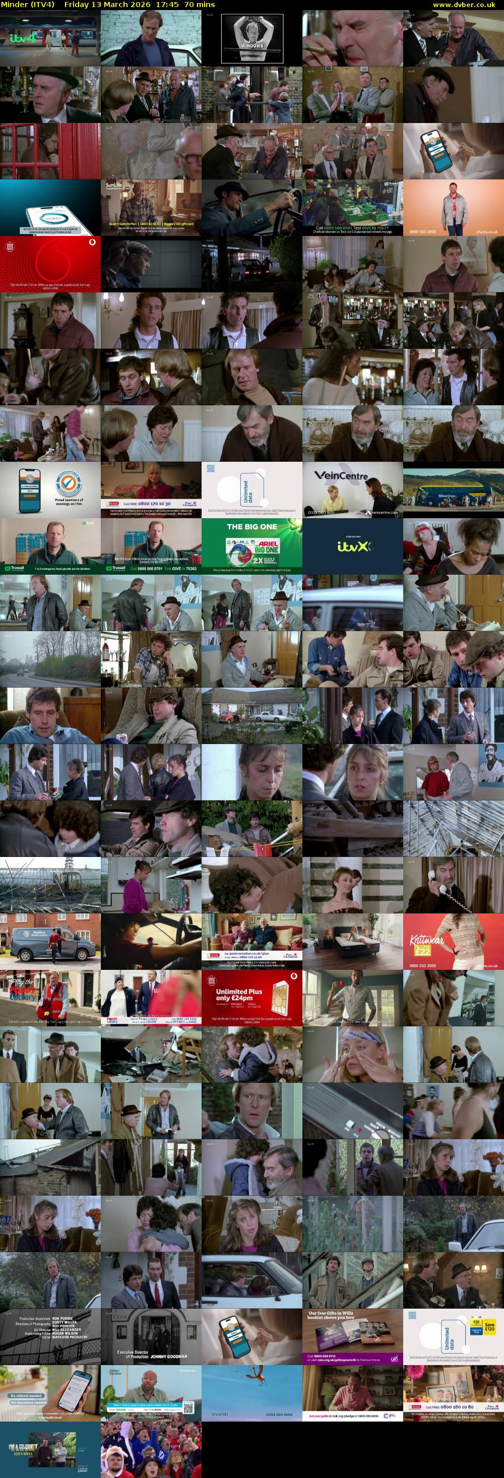 Minder (ITV4) Friday 13 March 2026 17:45 - 18:55