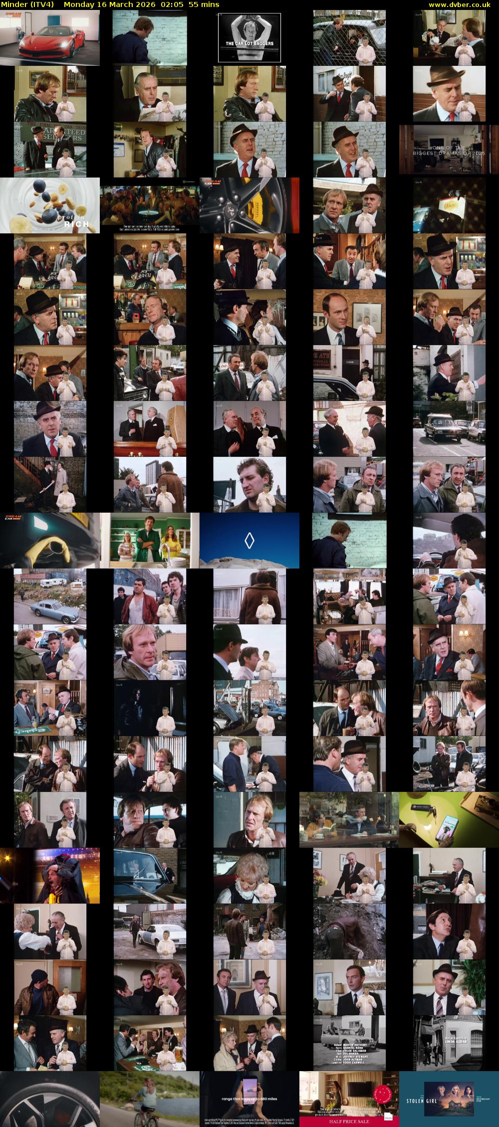 Minder (ITV4) Monday 16 March 2026 02:05 - 03:00