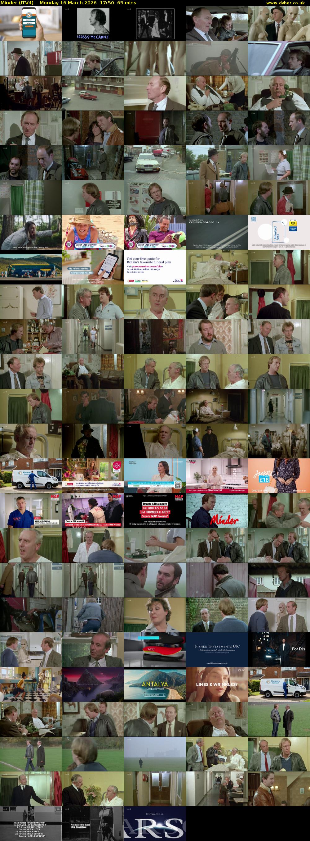 Minder (ITV4) Monday 16 March 2026 17:50 - 18:55