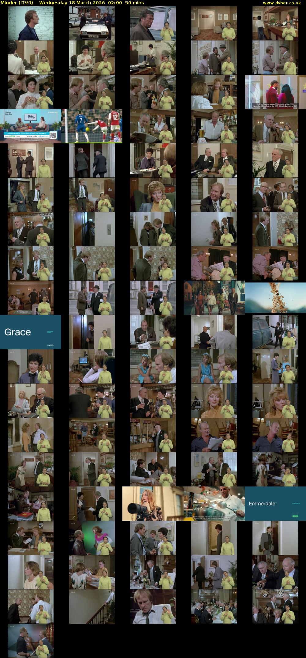 Minder (ITV4) Wednesday 18 March 2026 02:00 - 02:50