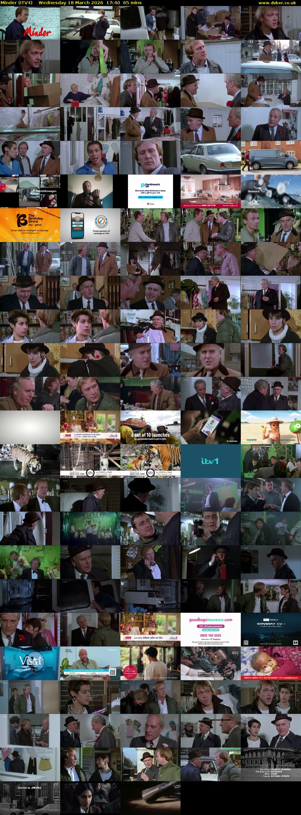 Minder (ITV4) Wednesday 18 March 2026 17:40 - 18:45