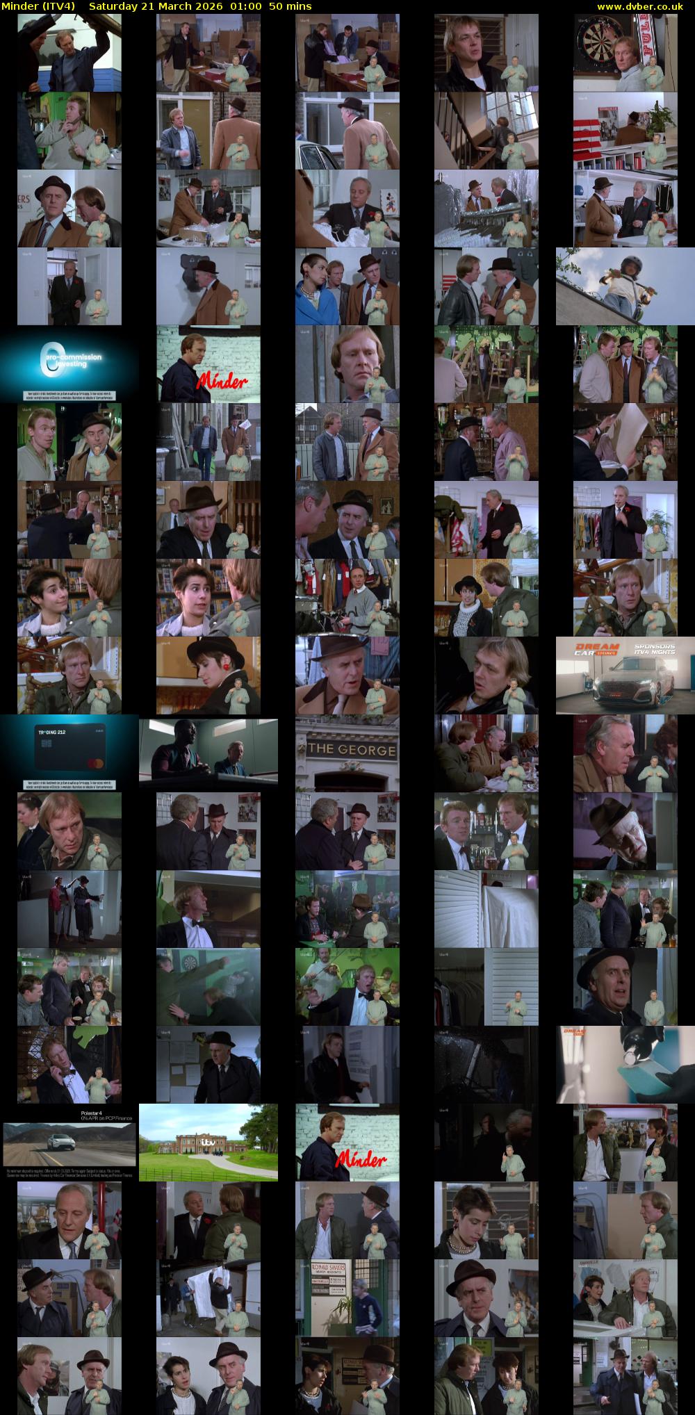 Minder (ITV4) Saturday 21 March 2026 01:00 - 01:50