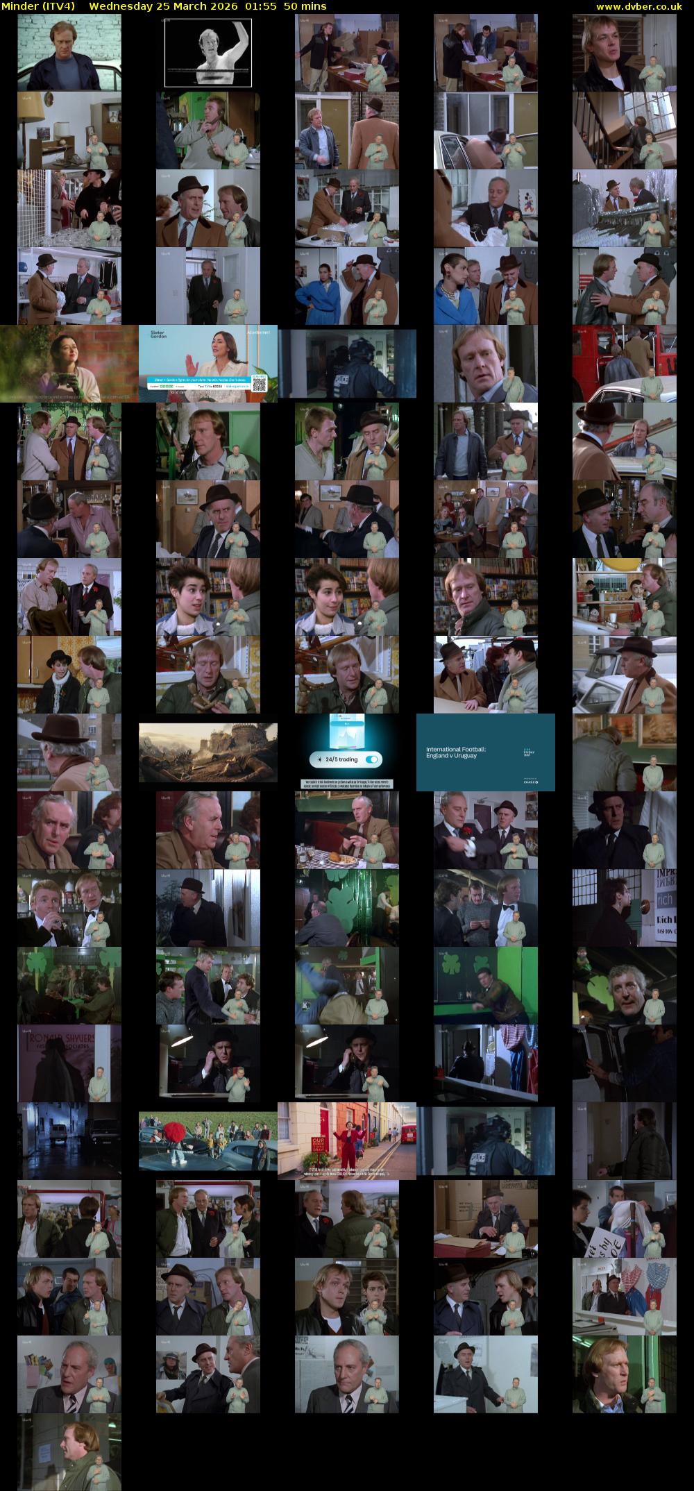 Minder (ITV4) Wednesday 25 March 2026 01:55 - 02:45