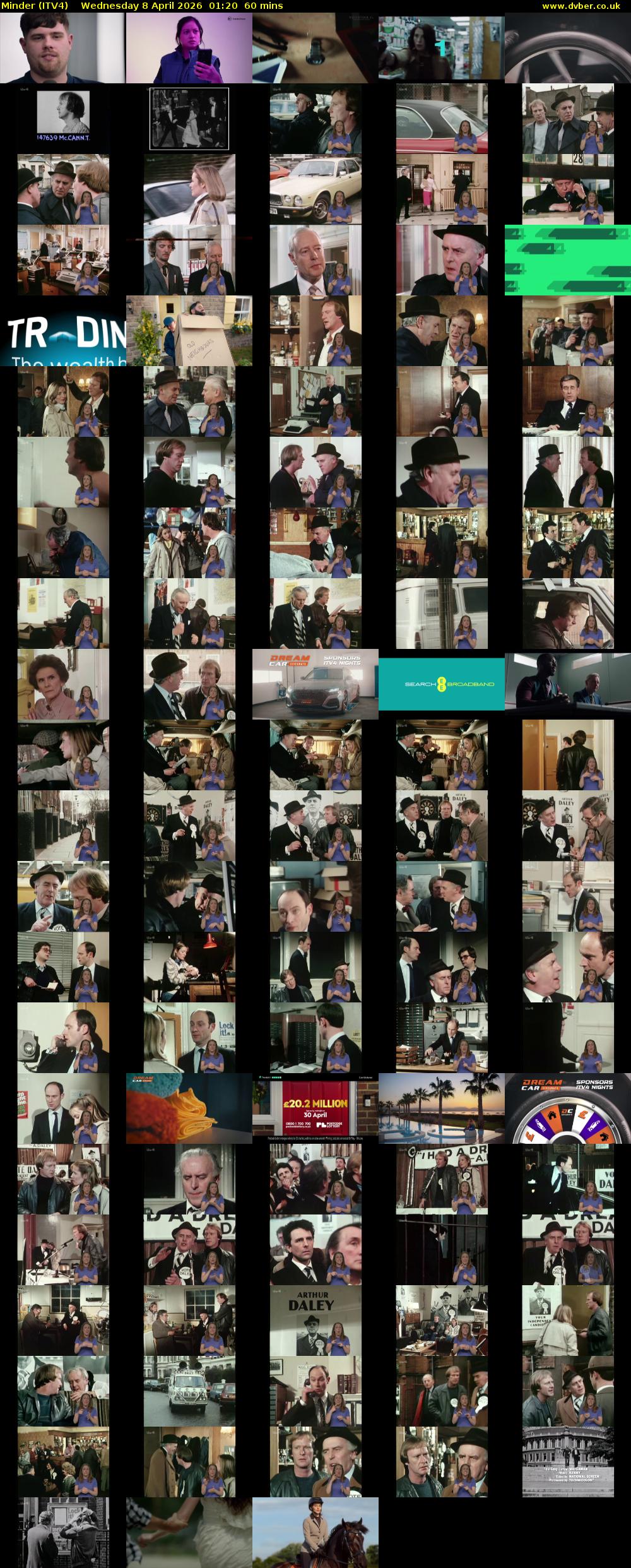 Minder (ITV4) Wednesday 8 April 2026 01:20 - 02:20