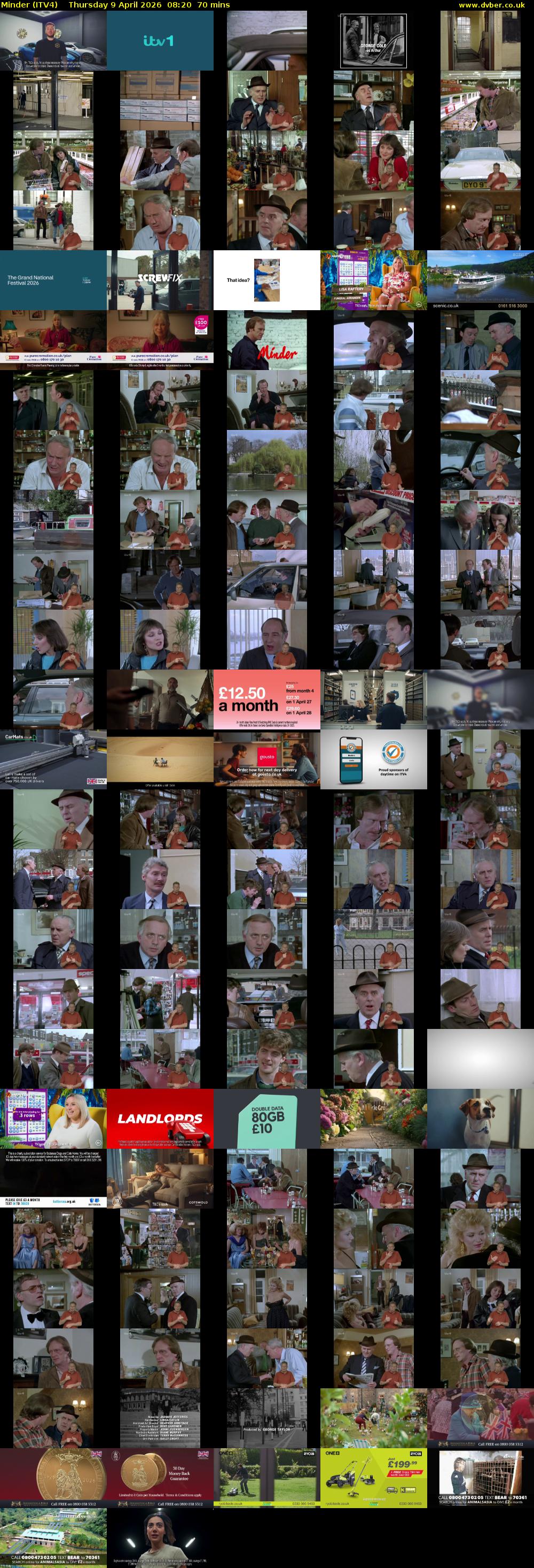 Minder (ITV4) Thursday 9 April 2026 08:20 - 09:30