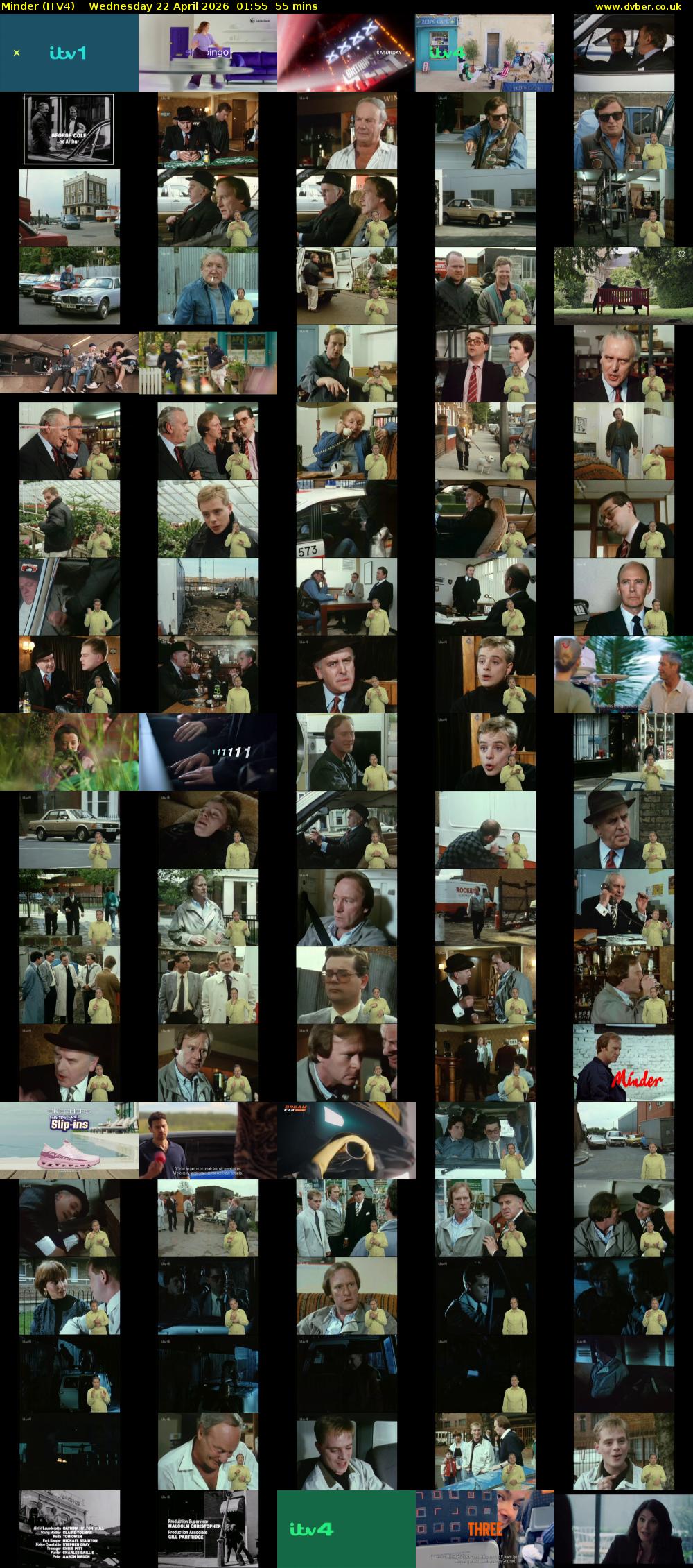 Minder (ITV4) Wednesday 22 April 2026 01:55 - 02:50
