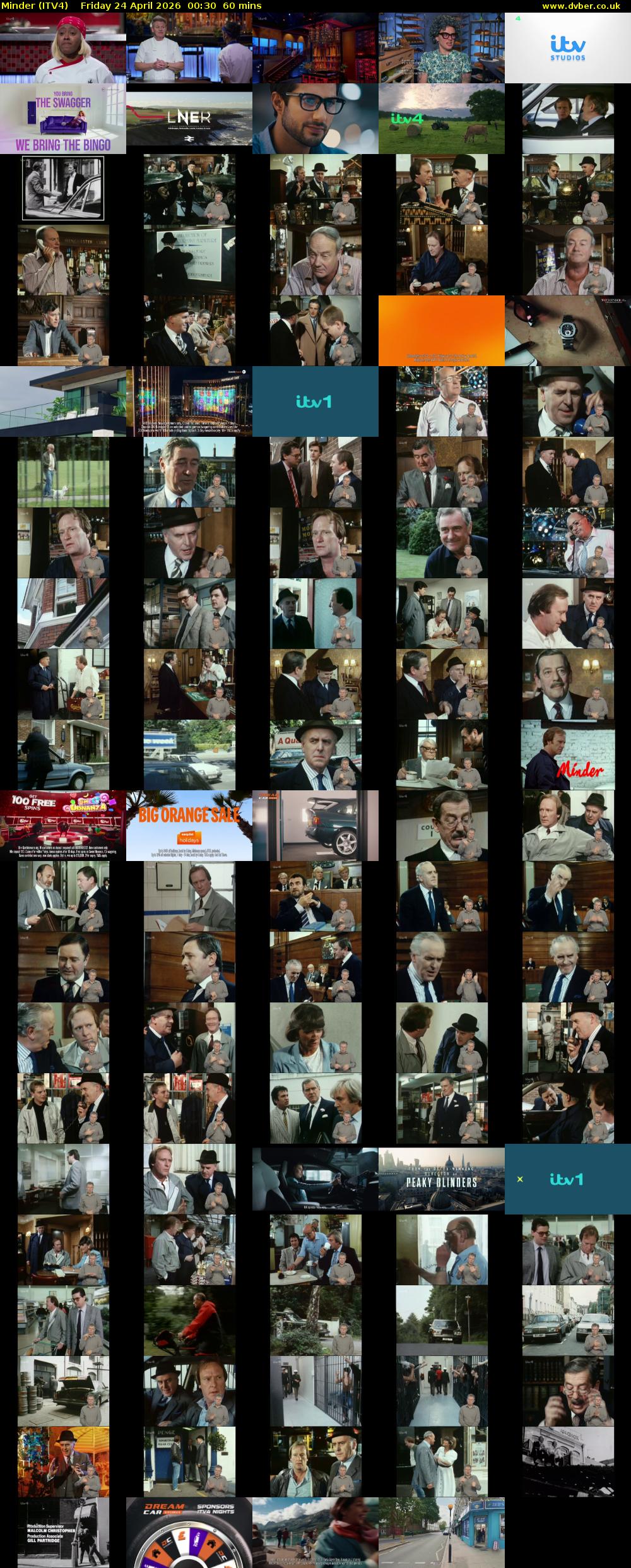 Minder (ITV4) Friday 24 April 2026 00:30 - 01:30