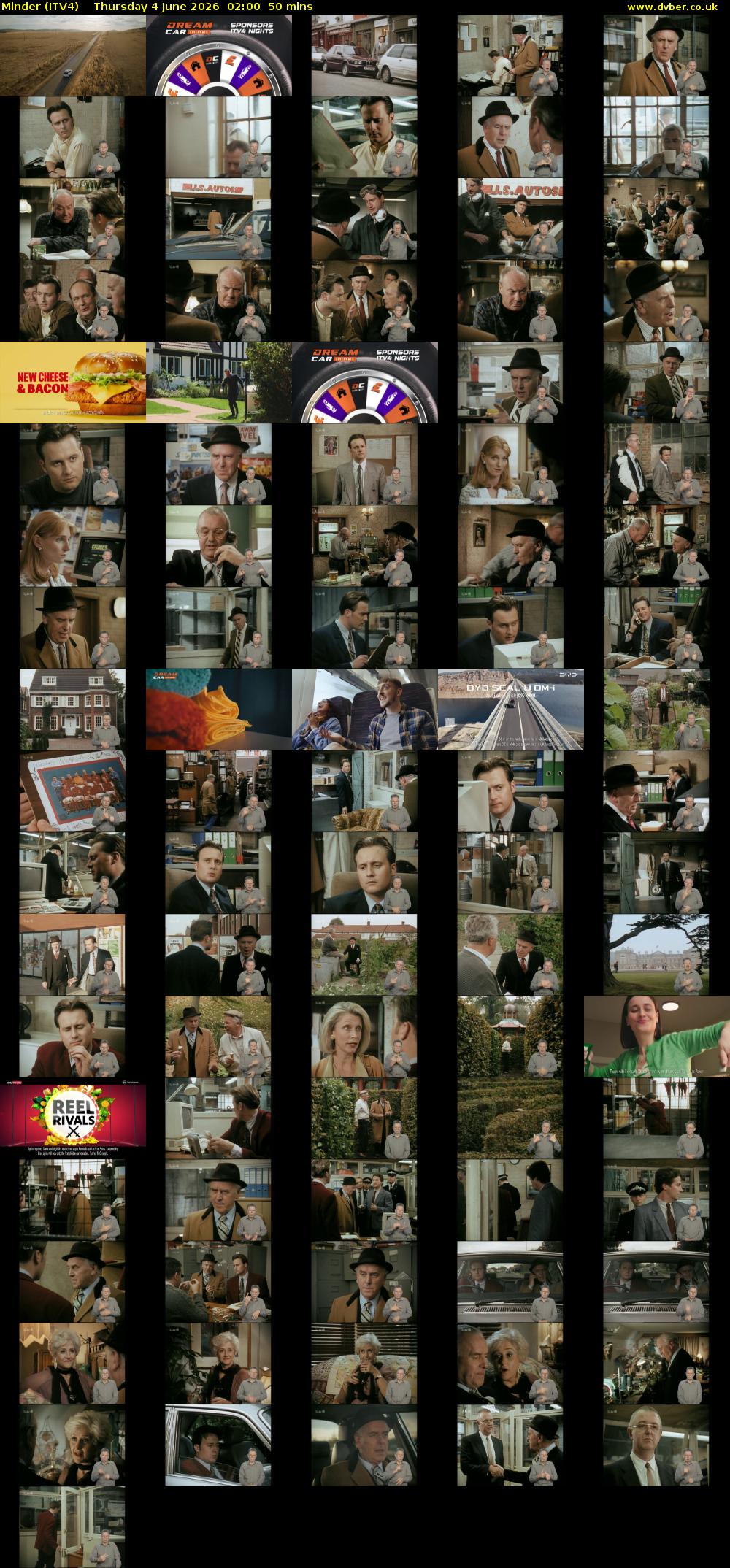 Minder (ITV4) Thursday 4 June 2026 02:00 - 02:50