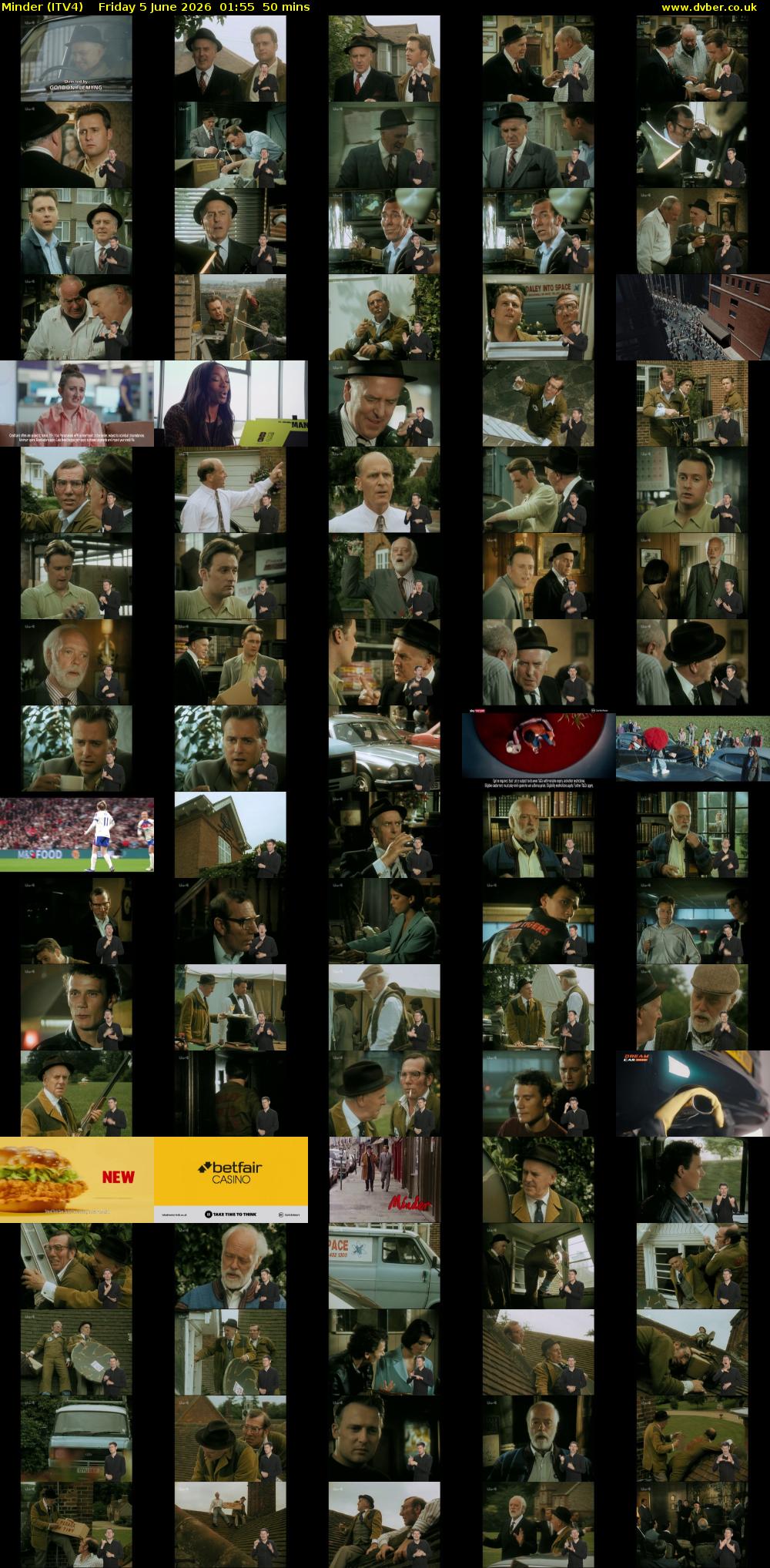 Minder (ITV4) Friday 5 June 2026 01:55 - 02:45