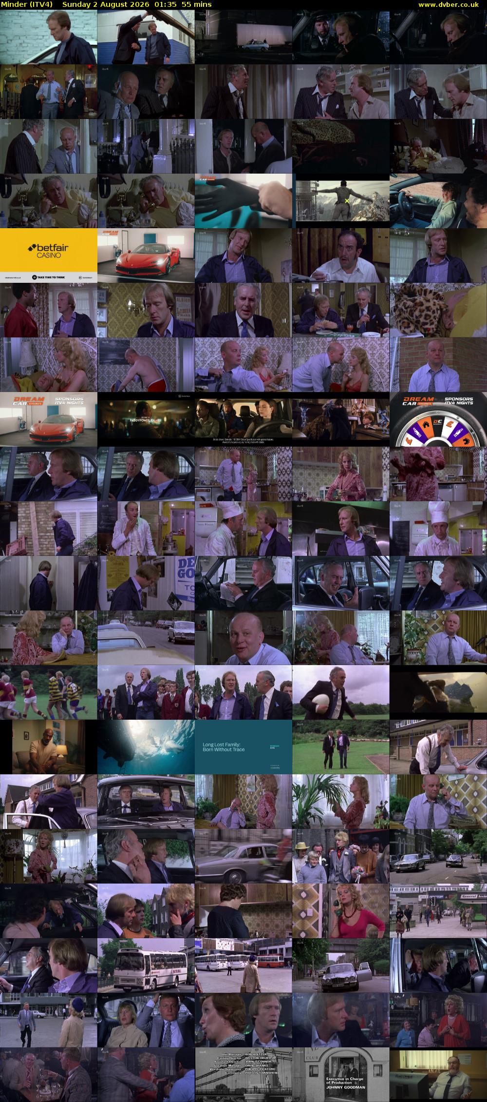 Minder (ITV4) Sunday 2 August 2026 01:35 - 02:30