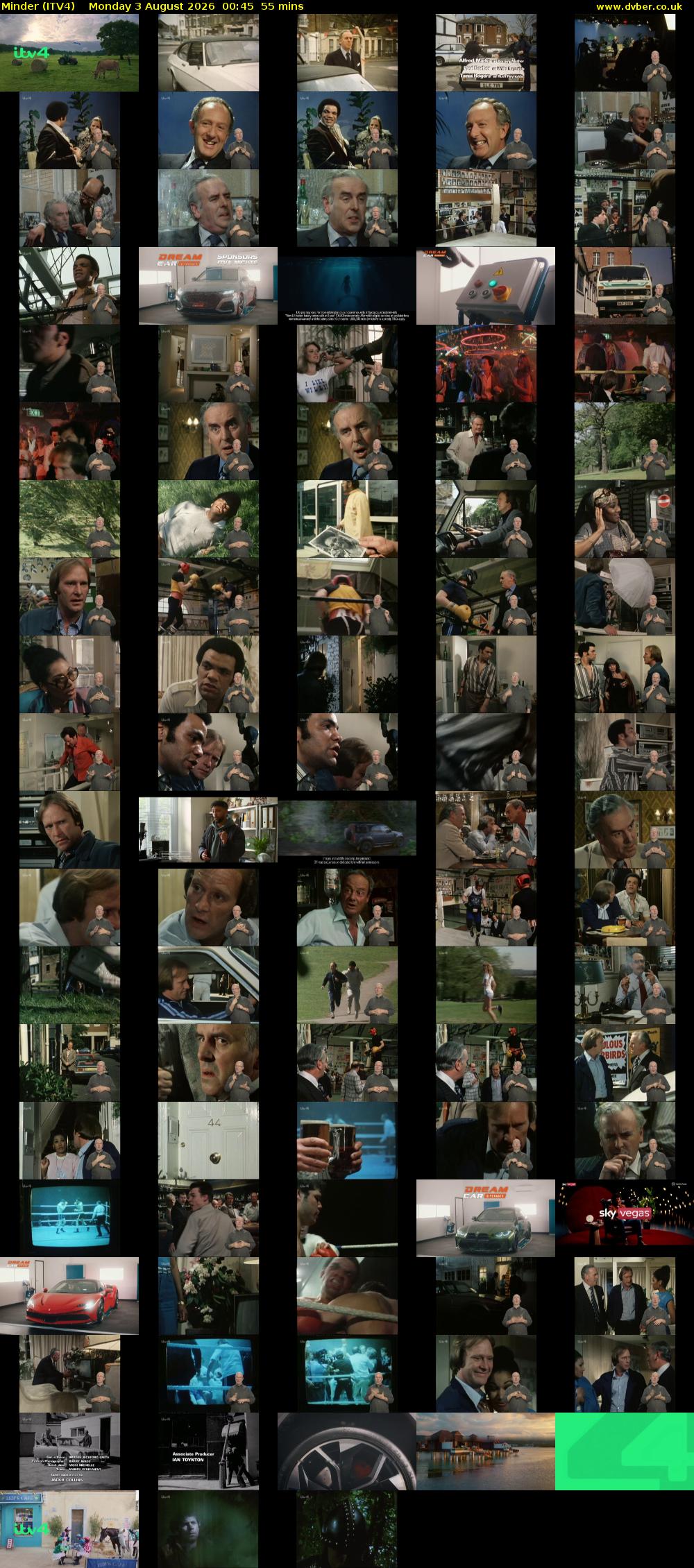 Minder (ITV4) Monday 3 August 2026 00:45 - 01:40