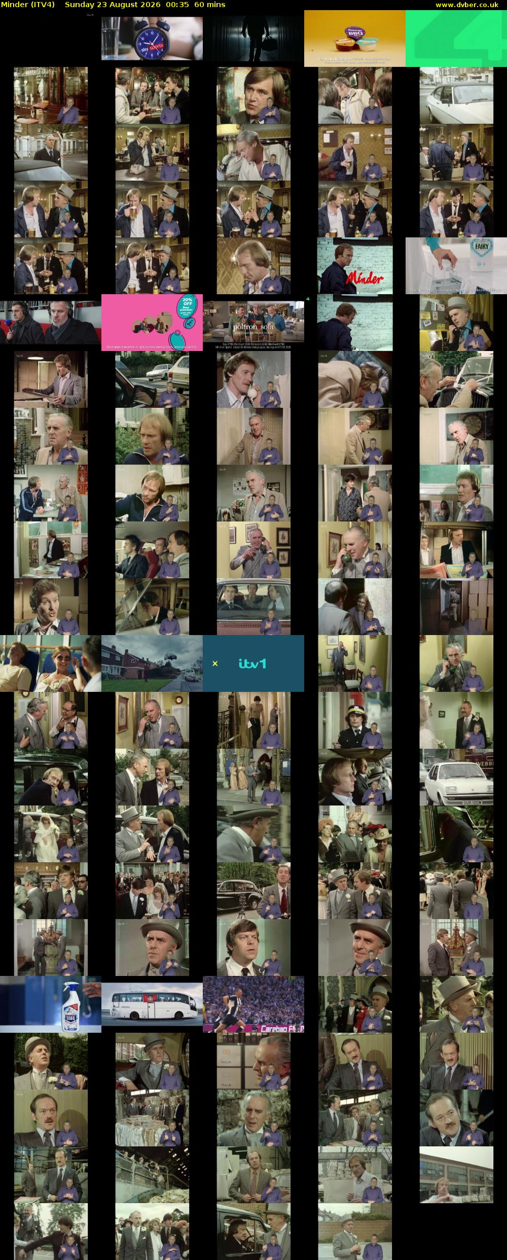 Minder (ITV4) Sunday 23 August 2026 00:35 - 01:35