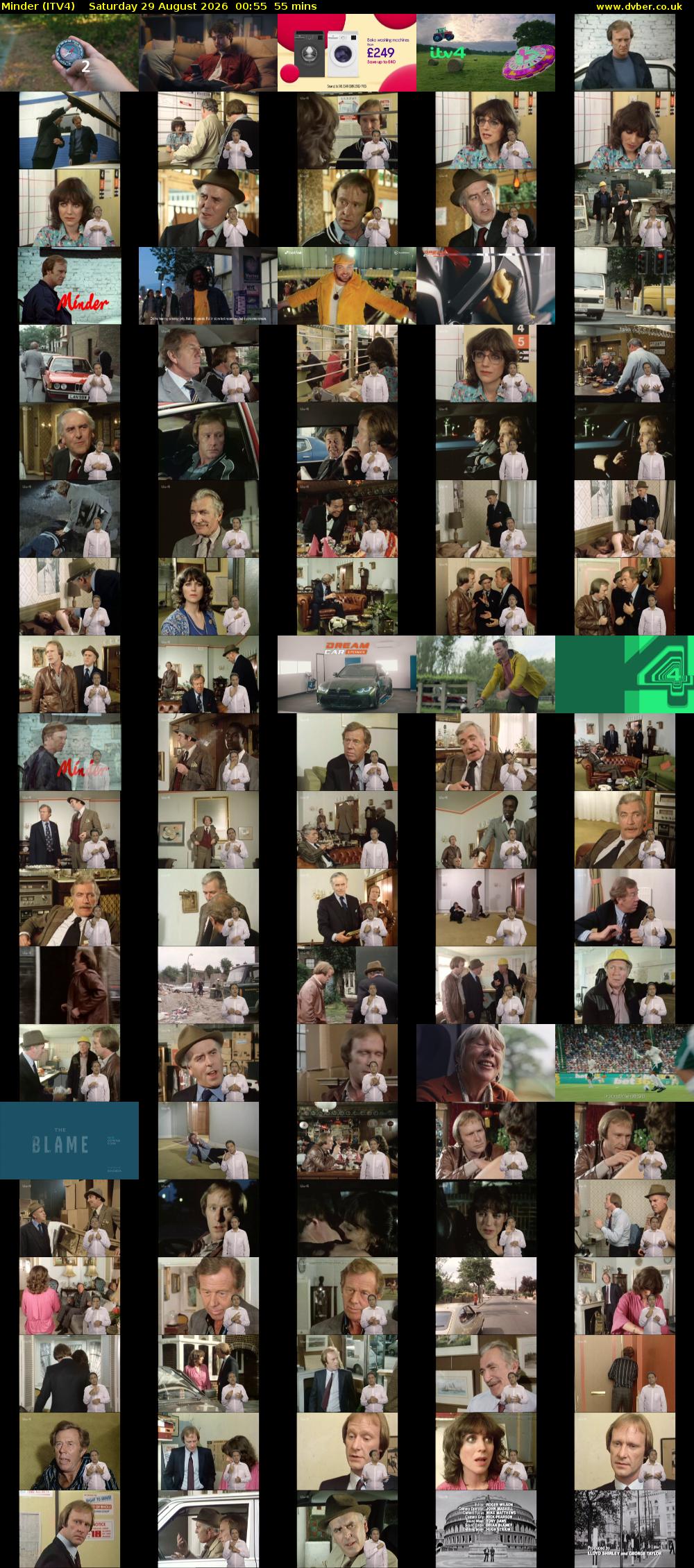 Minder (ITV4) Saturday 29 August 2026 00:55 - 01:50