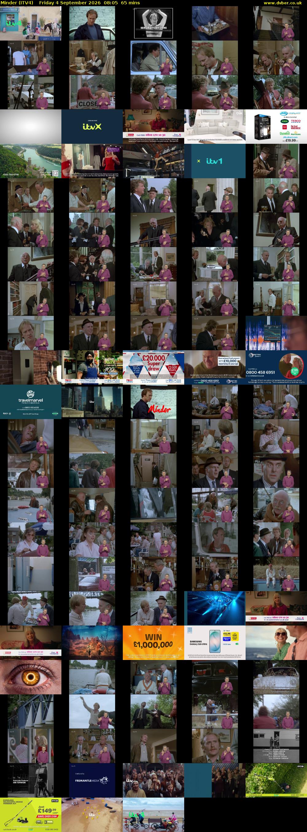 Minder (ITV4) Friday 4 September 2026 08:05 - 09:10