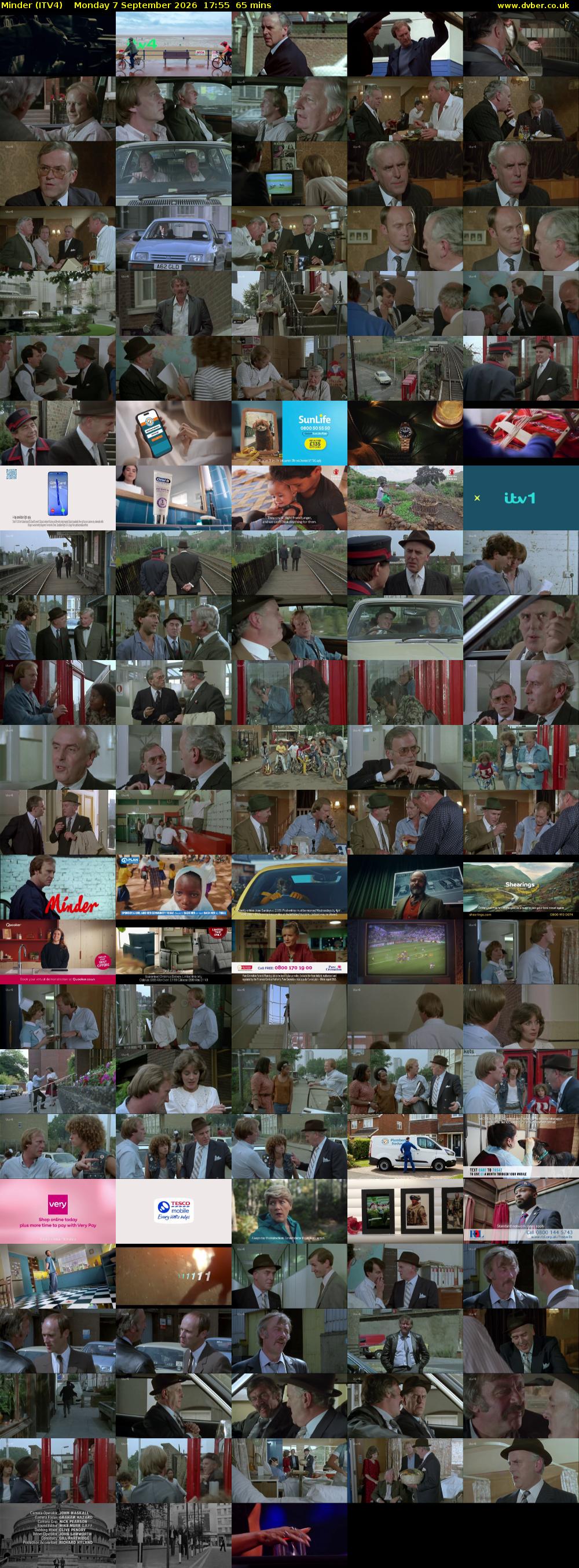 Minder (ITV4) Monday 7 September 2026 17:55 - 19:00