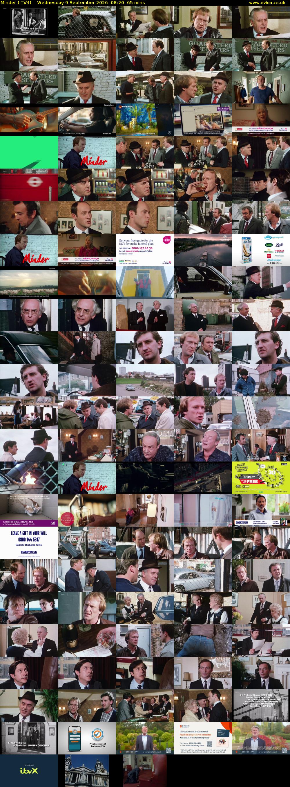 Minder (ITV4) Wednesday 9 September 2026 08:20 - 09:25