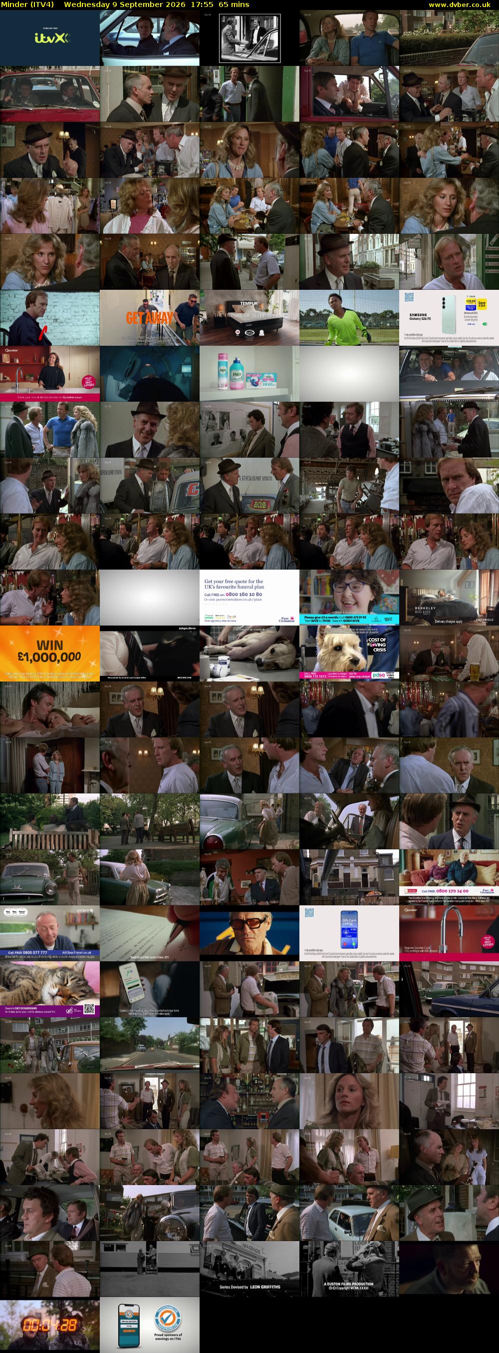 Minder (ITV4) Wednesday 9 September 2026 17:55 - 19:00