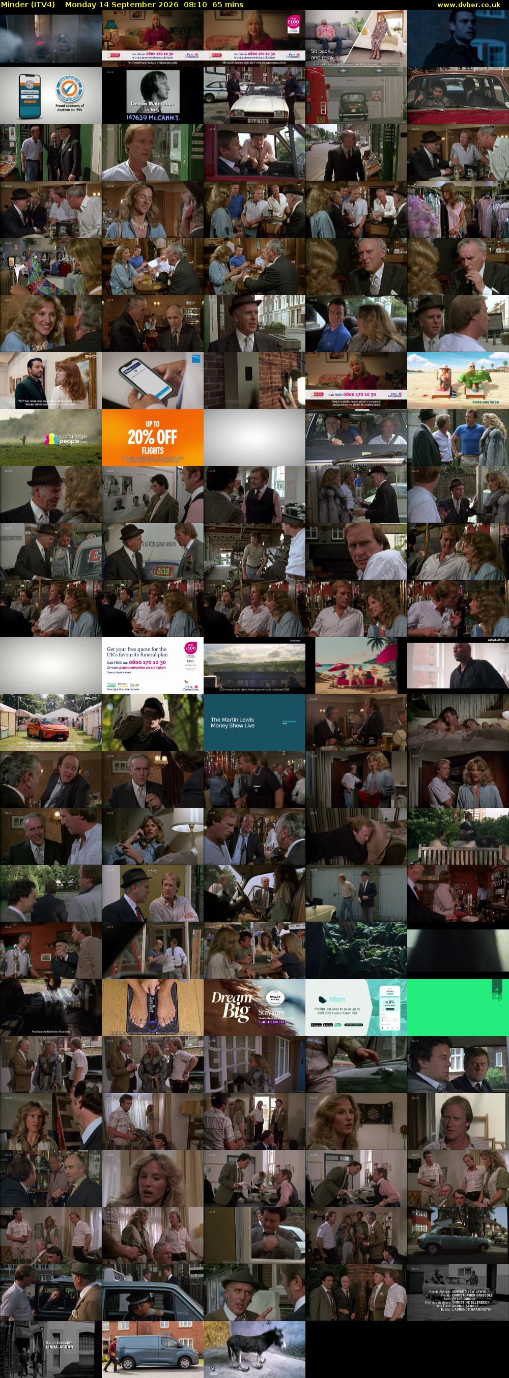Minder (ITV4) Monday 14 September 2026 08:10 - 09:15