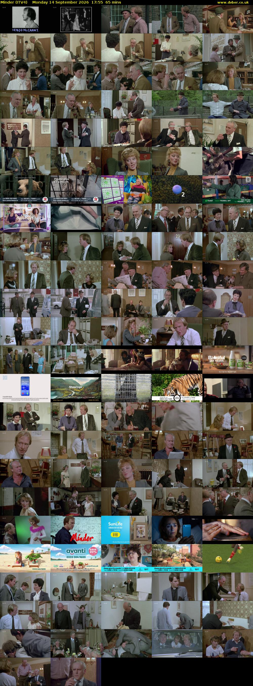 Minder (ITV4) Monday 14 September 2026 17:55 - 19:00