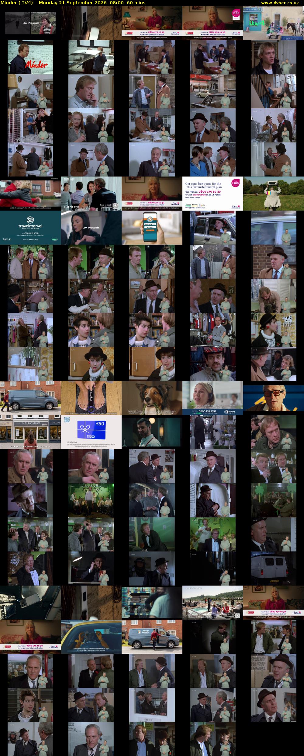 Minder (ITV4) Monday 21 September 2026 08:00 - 09:00