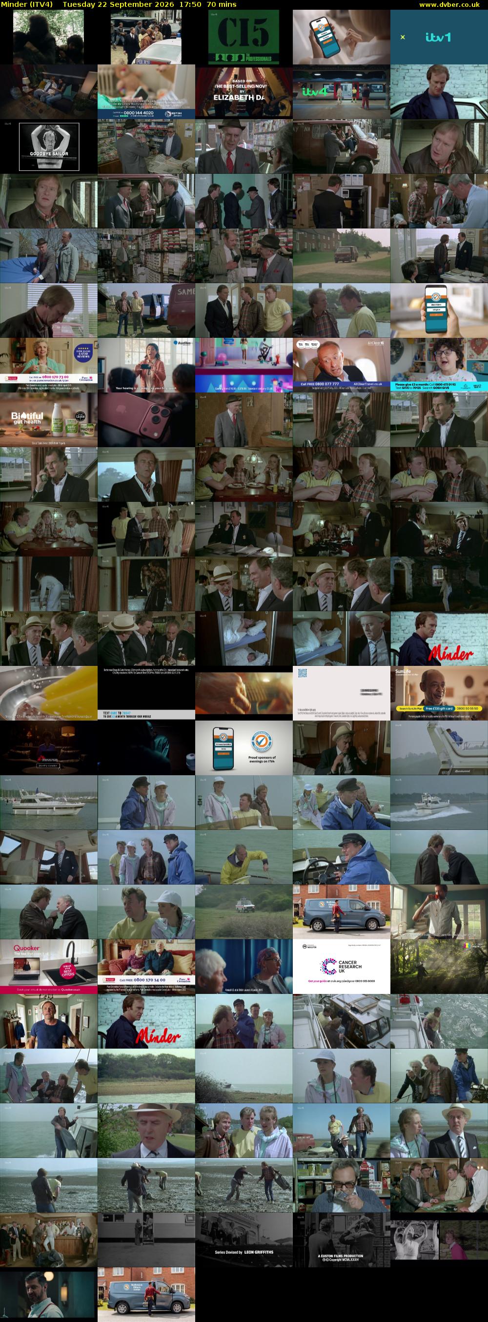 Minder (ITV4) Tuesday 22 September 2026 17:50 - 19:00