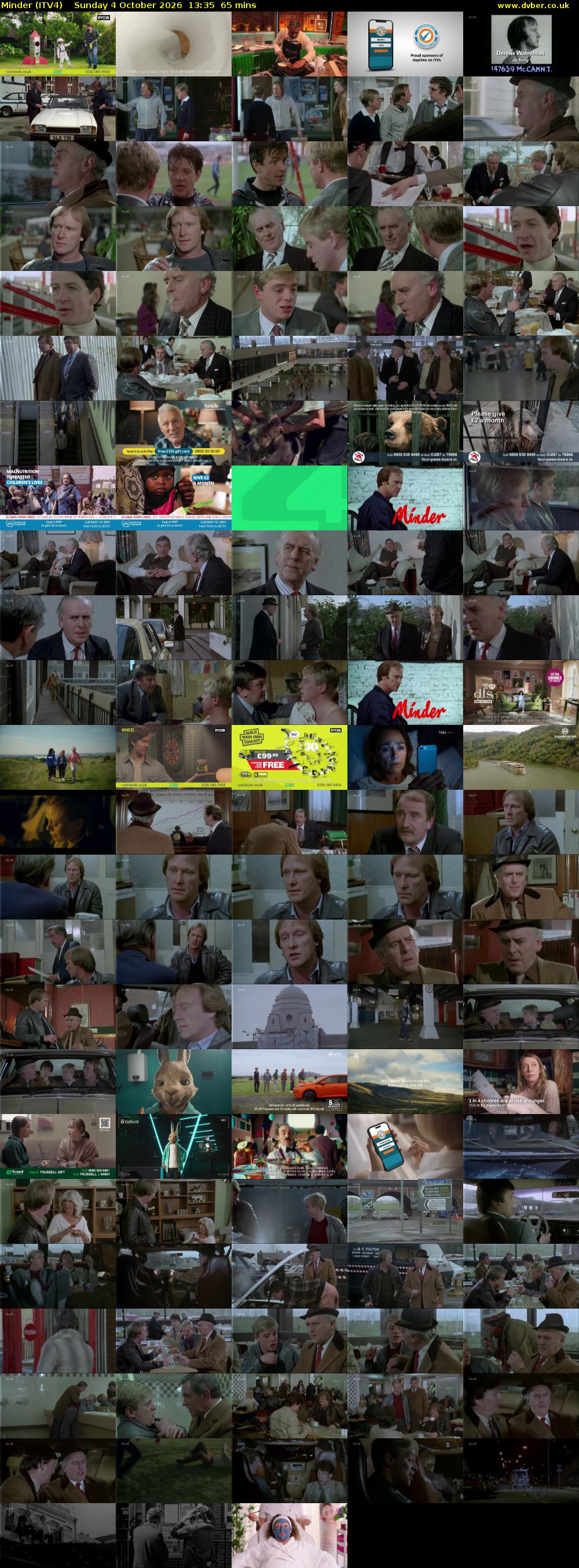 Minder (ITV4) Sunday 4 October 2026 13:35 - 14:40