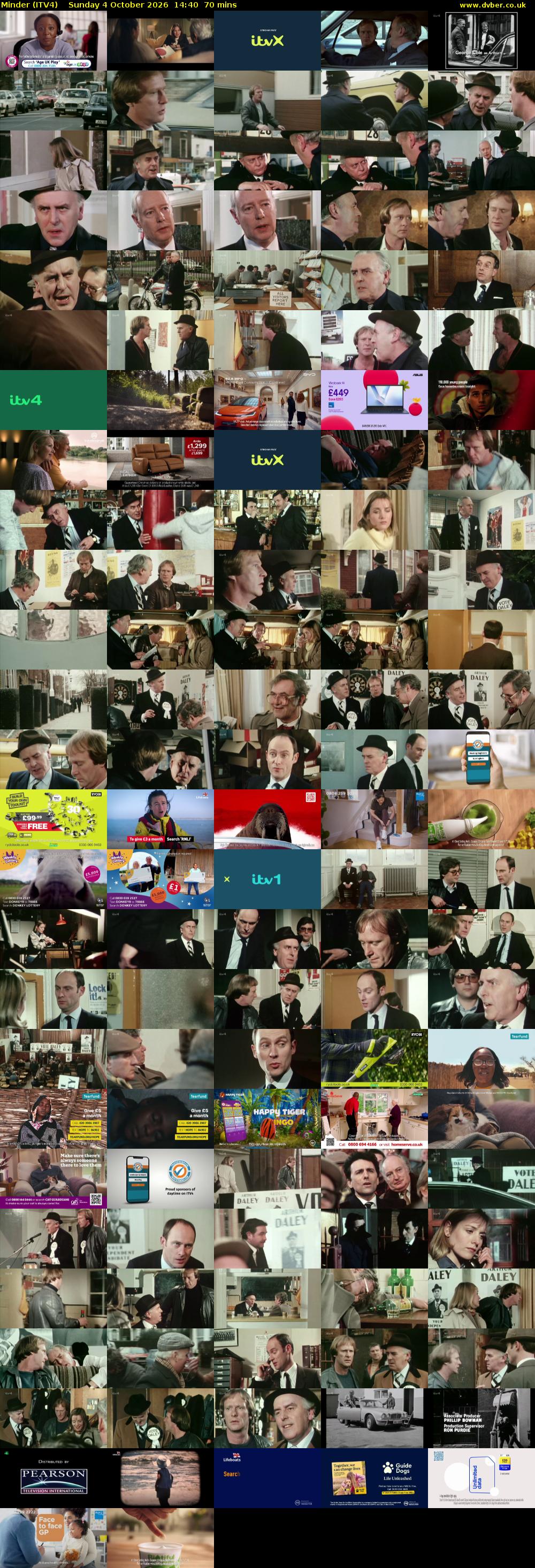 Minder (ITV4) Sunday 4 October 2026 14:40 - 15:50