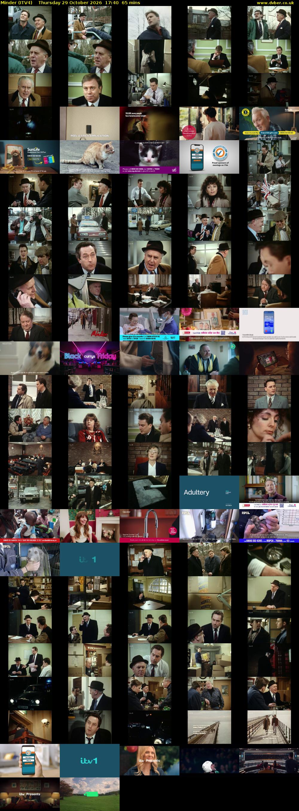Minder (ITV4) Thursday 29 October 2026 17:40 - 18:45
