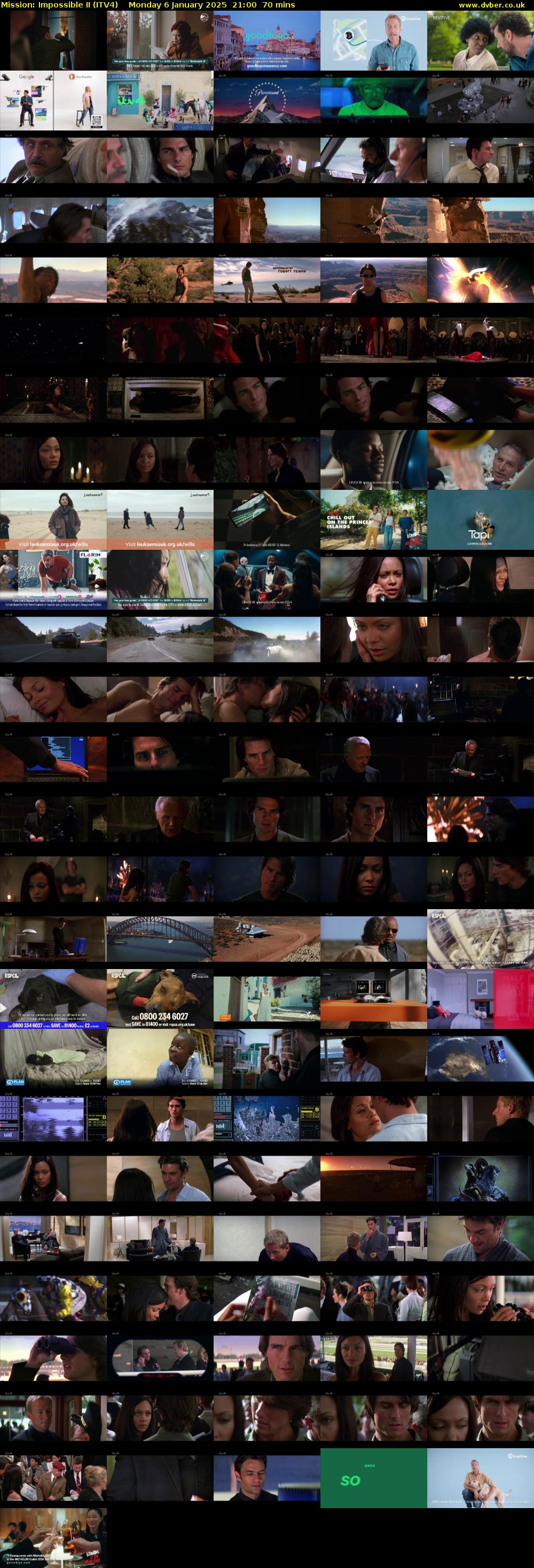 Mission: Impossible II (ITV4) Monday 6 January 2025 21:00 - 22:10