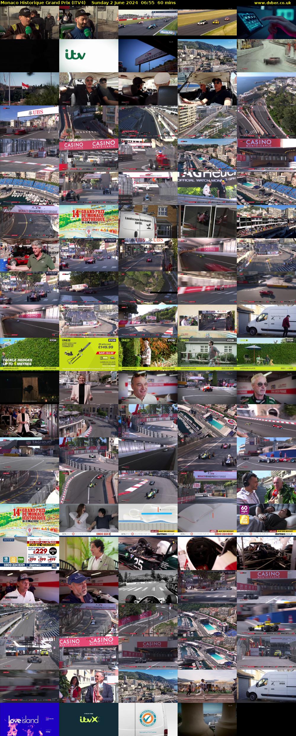 Monaco Historique Grand Prix (ITV4) Sunday 2 June 2024 06:55 - 07:55