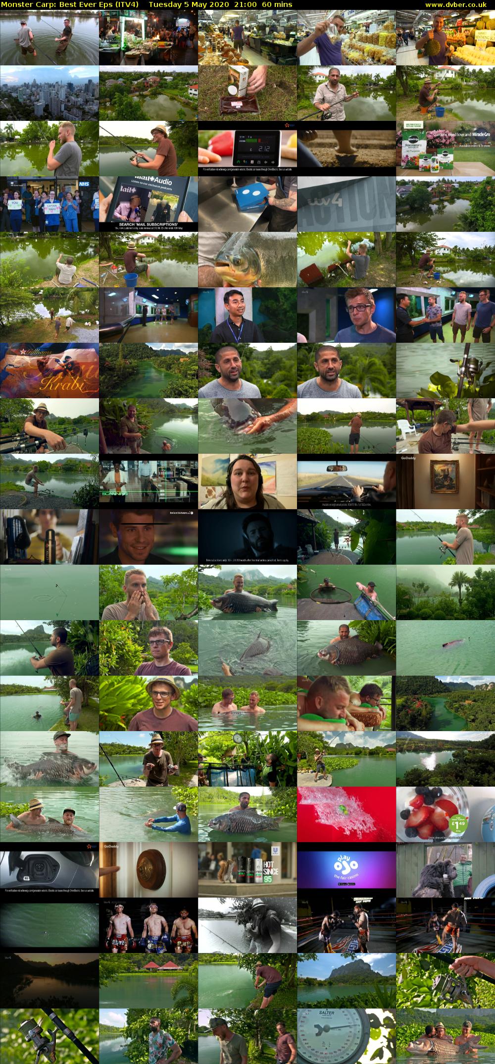 Monster Carp: Best Ever Eps (ITV4) Tuesday 5 May 2020 21:00 - 22:00