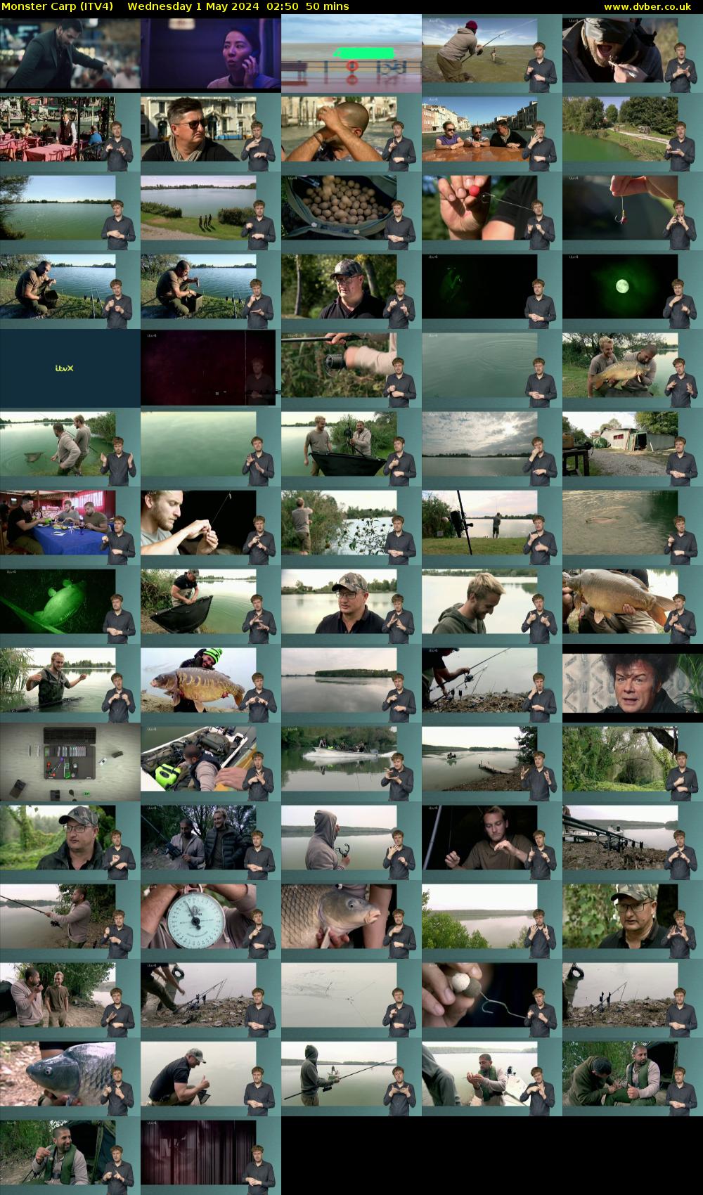 Monster Carp (ITV4) Wednesday 1 May 2024 02:50 - 03:40