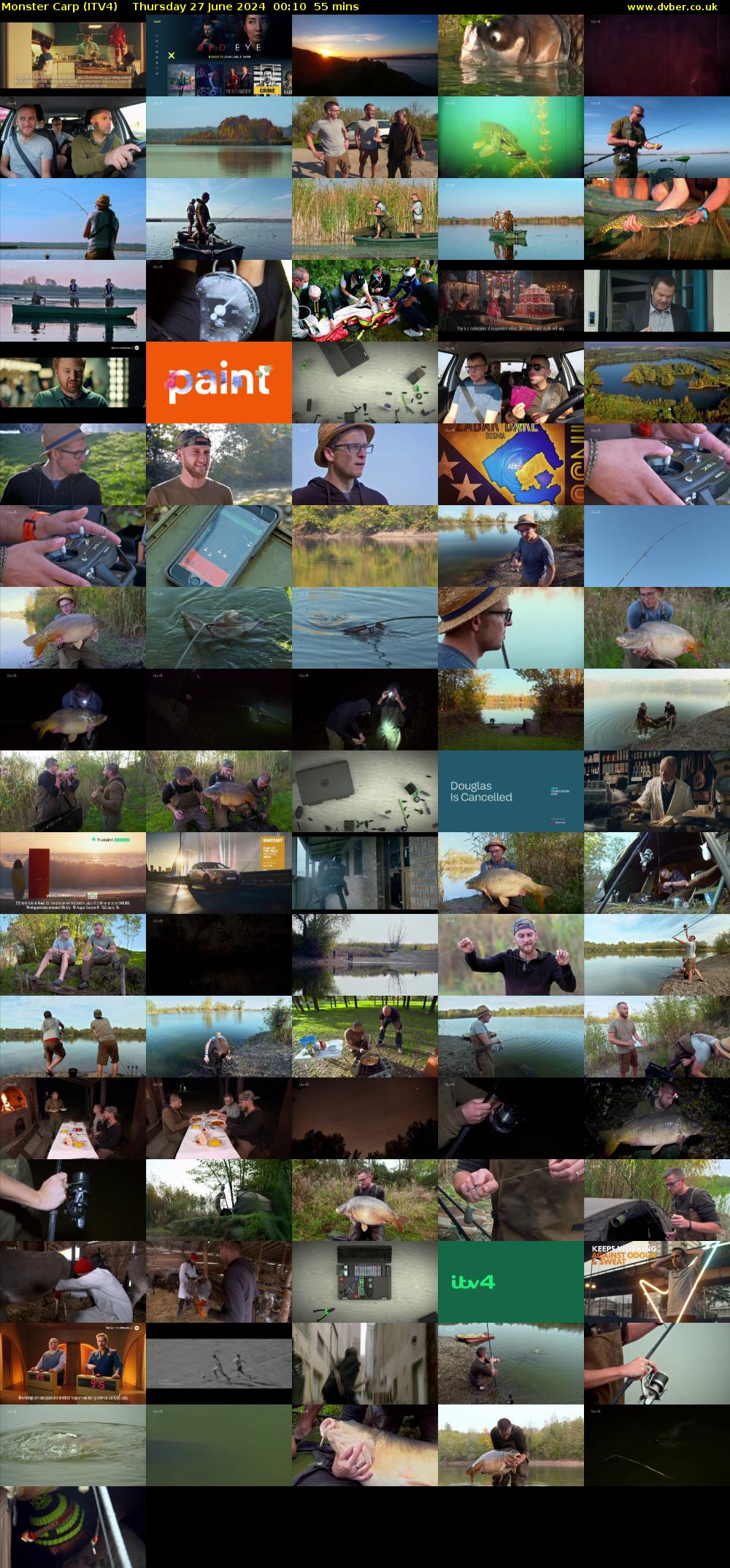 Monster Carp (ITV4) Thursday 27 June 2024 00:10 - 01:05