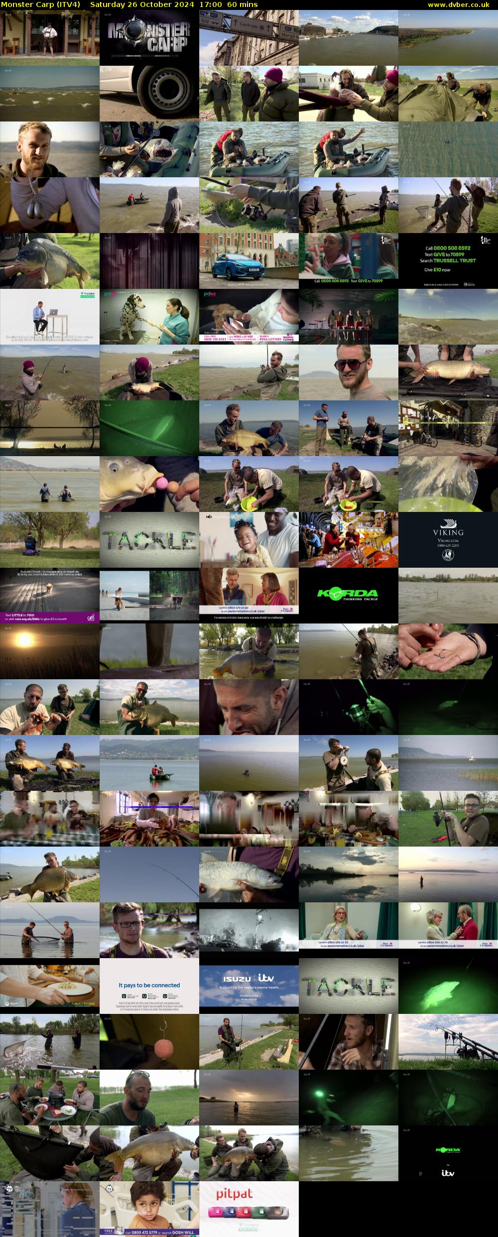 Monster Carp (ITV4) Saturday 26 October 2024 17:00 - 18:00